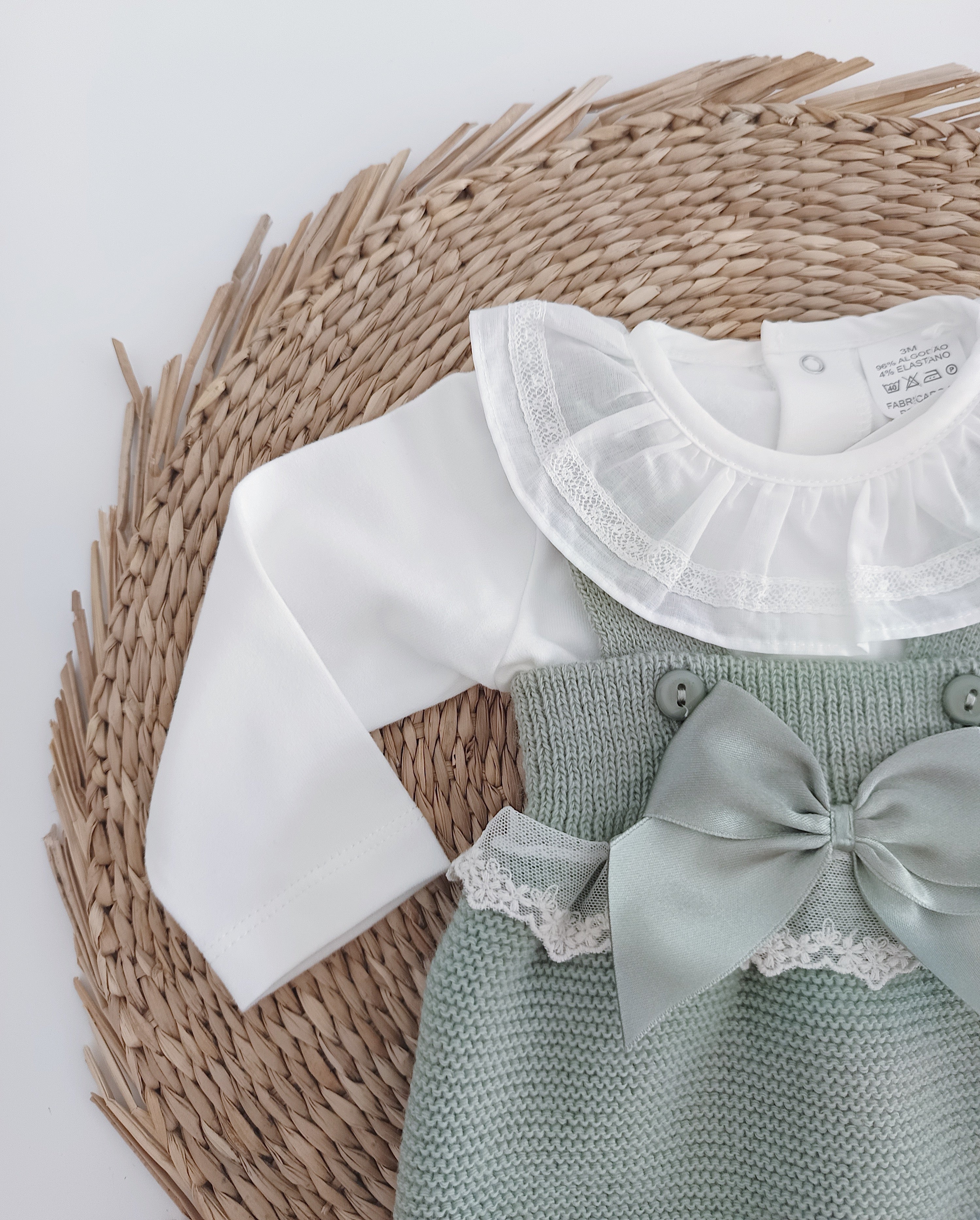 Fofo de Malha Laço com Renda Verde