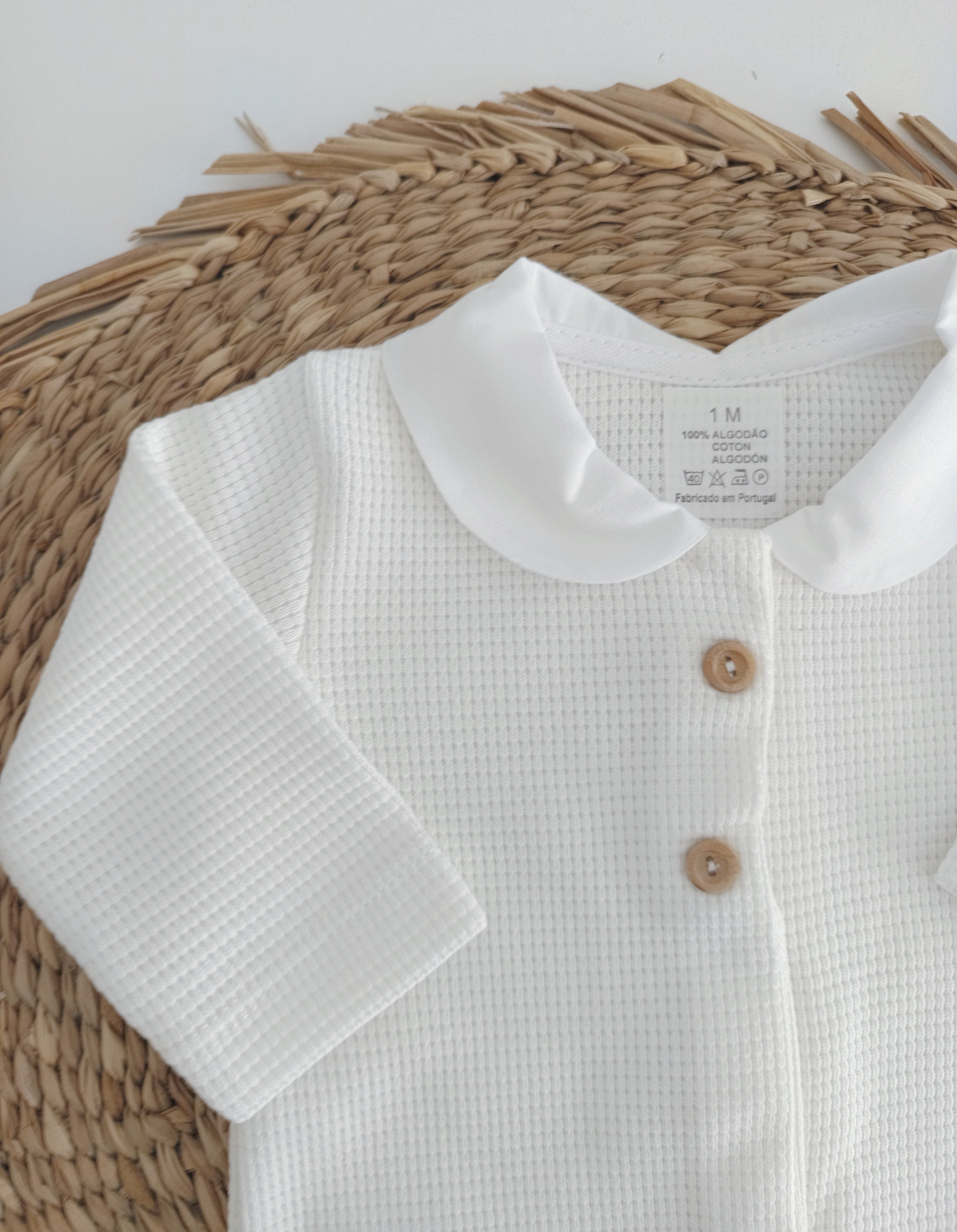 Babygrow Algodão Botões Pérola