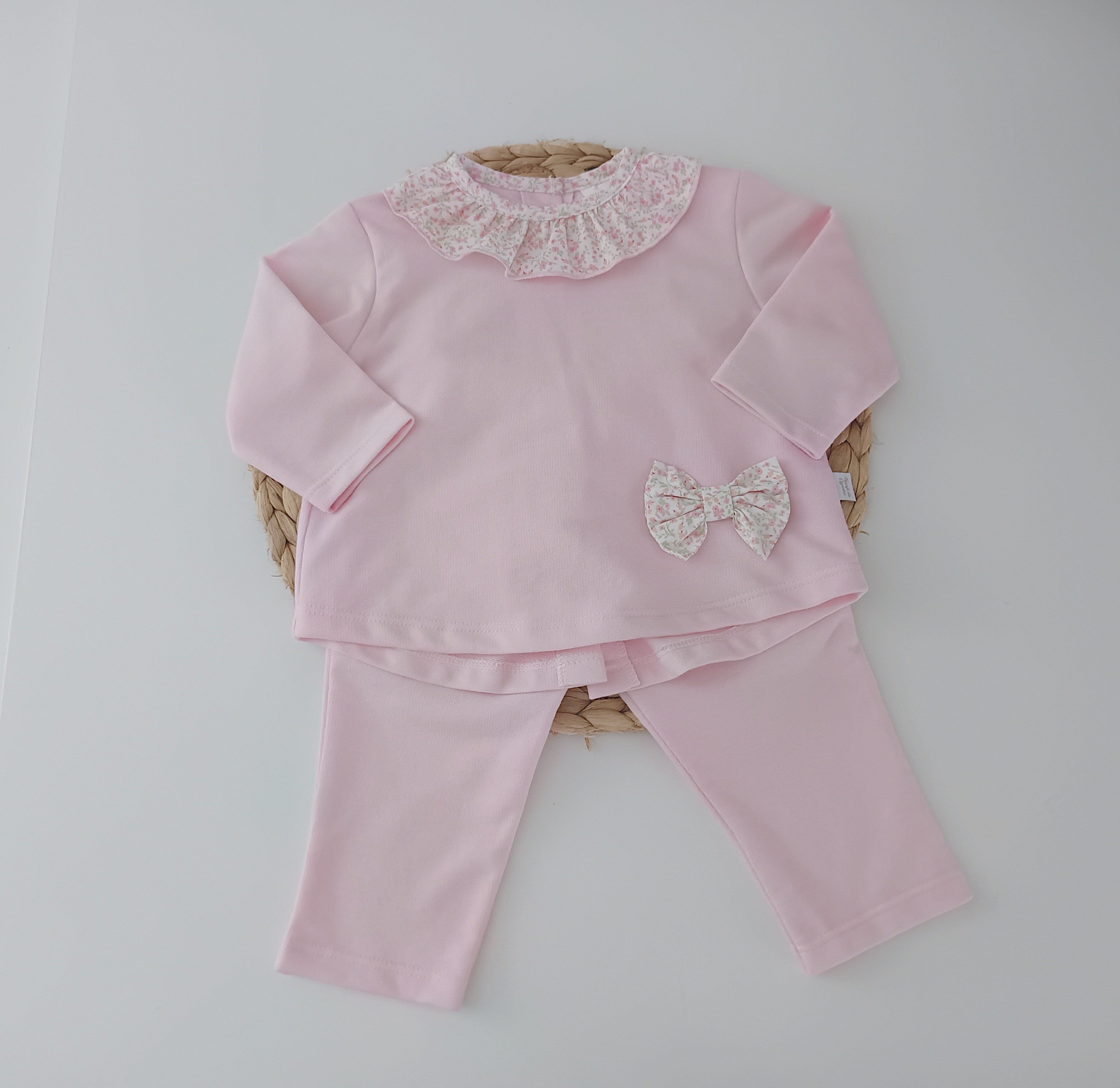 Conjunto Duas Peças Laço Rosa