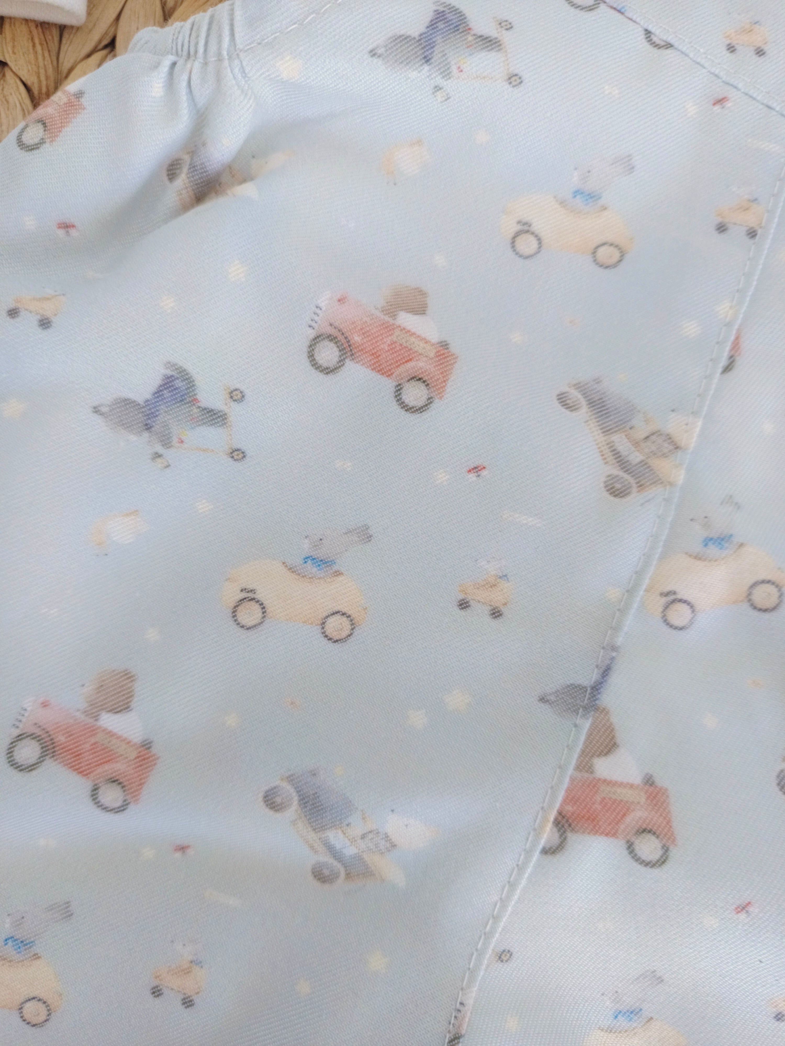 Macacão com Camisa Carrinhos Cinza
