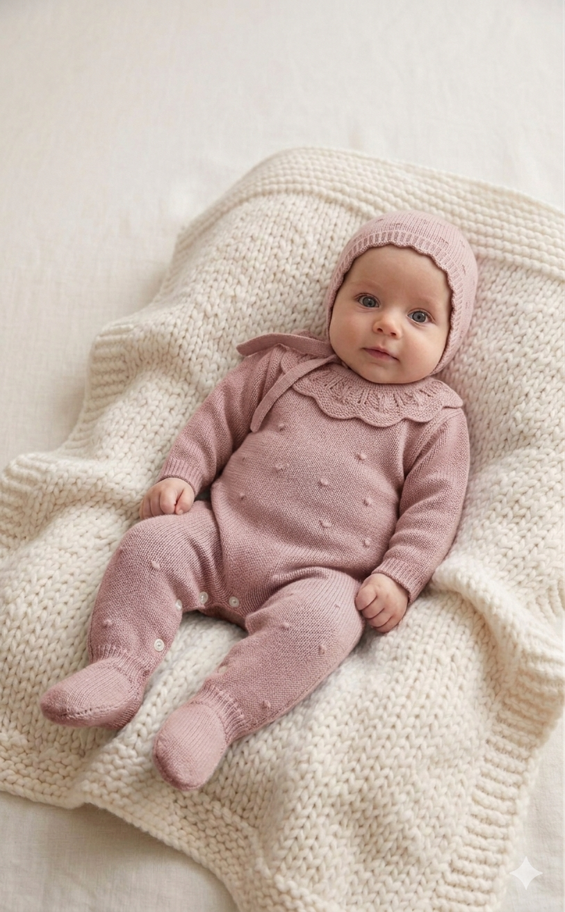 Babygrow de Malha Gola com touca