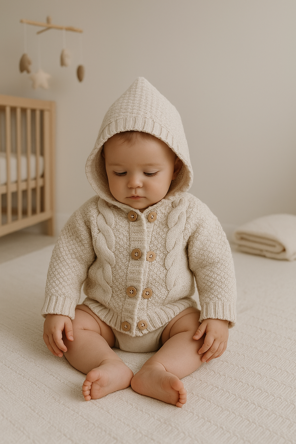 Casaco Bebé Capuz Malha Dupla Várias Cores