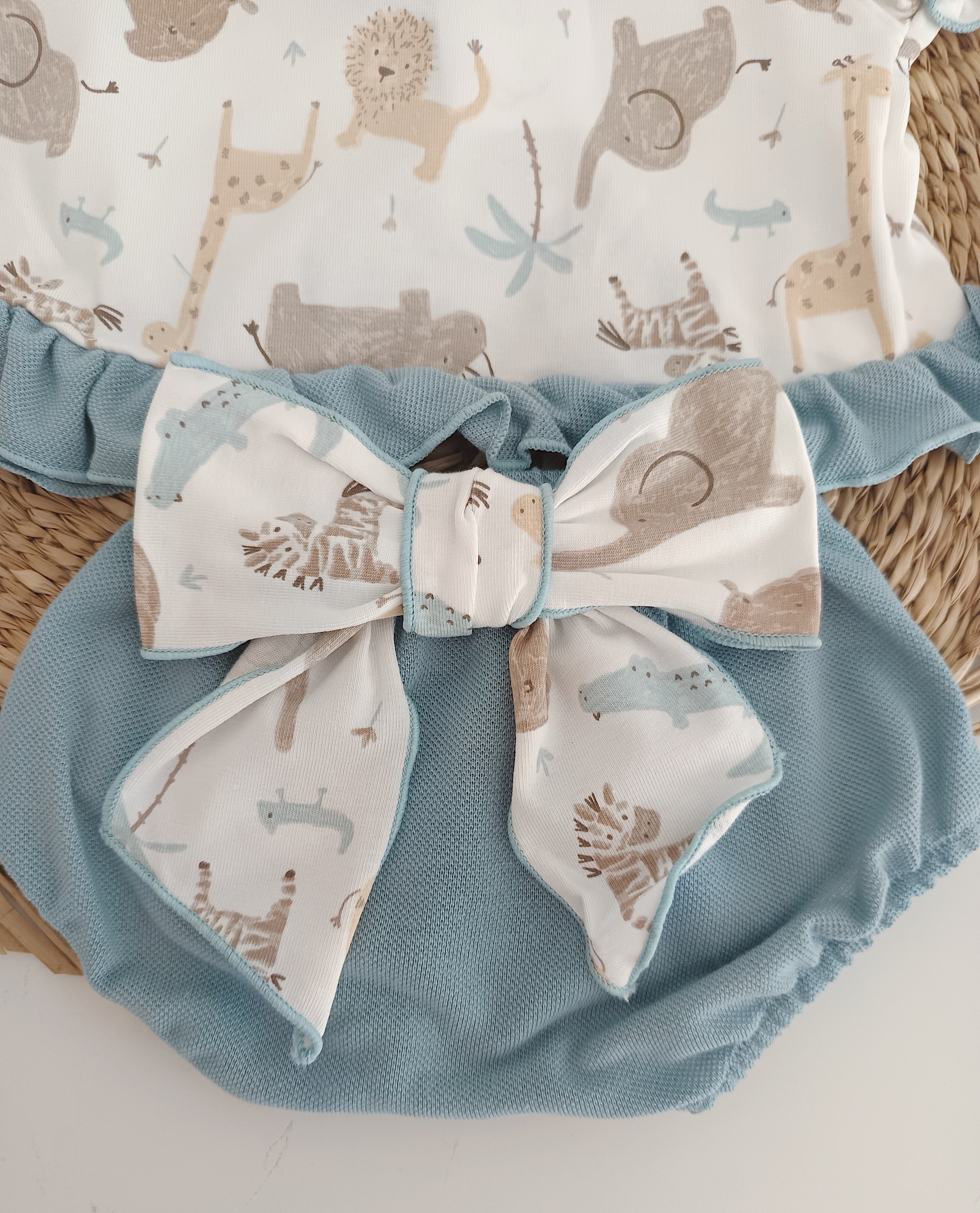 Tapa Fraldas Laçarote com Camisola Animais