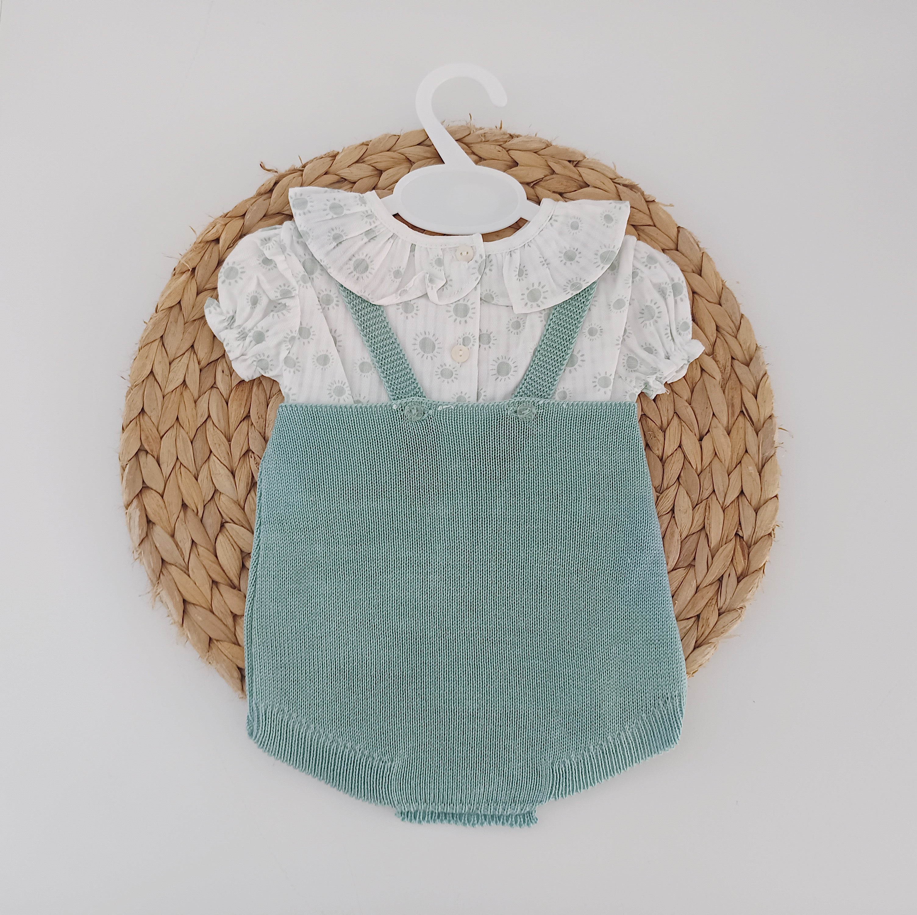 Fofo de Malha com Blusa Manga Curta Sol Verde