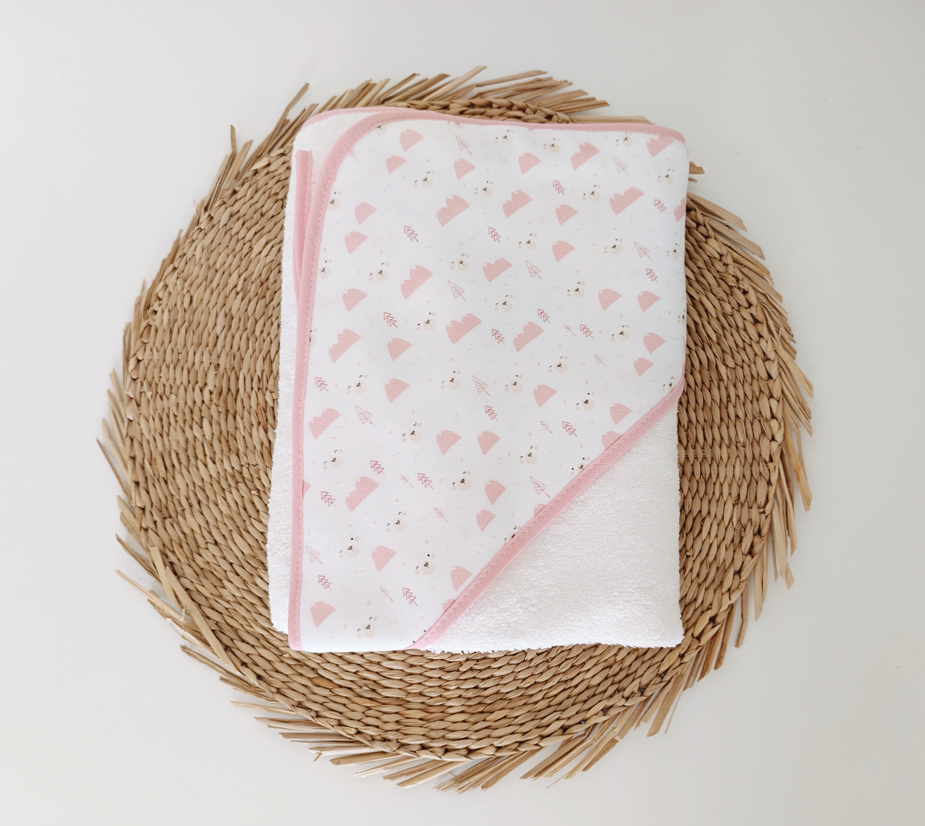 Toalha de banho Ursinhos Rosa