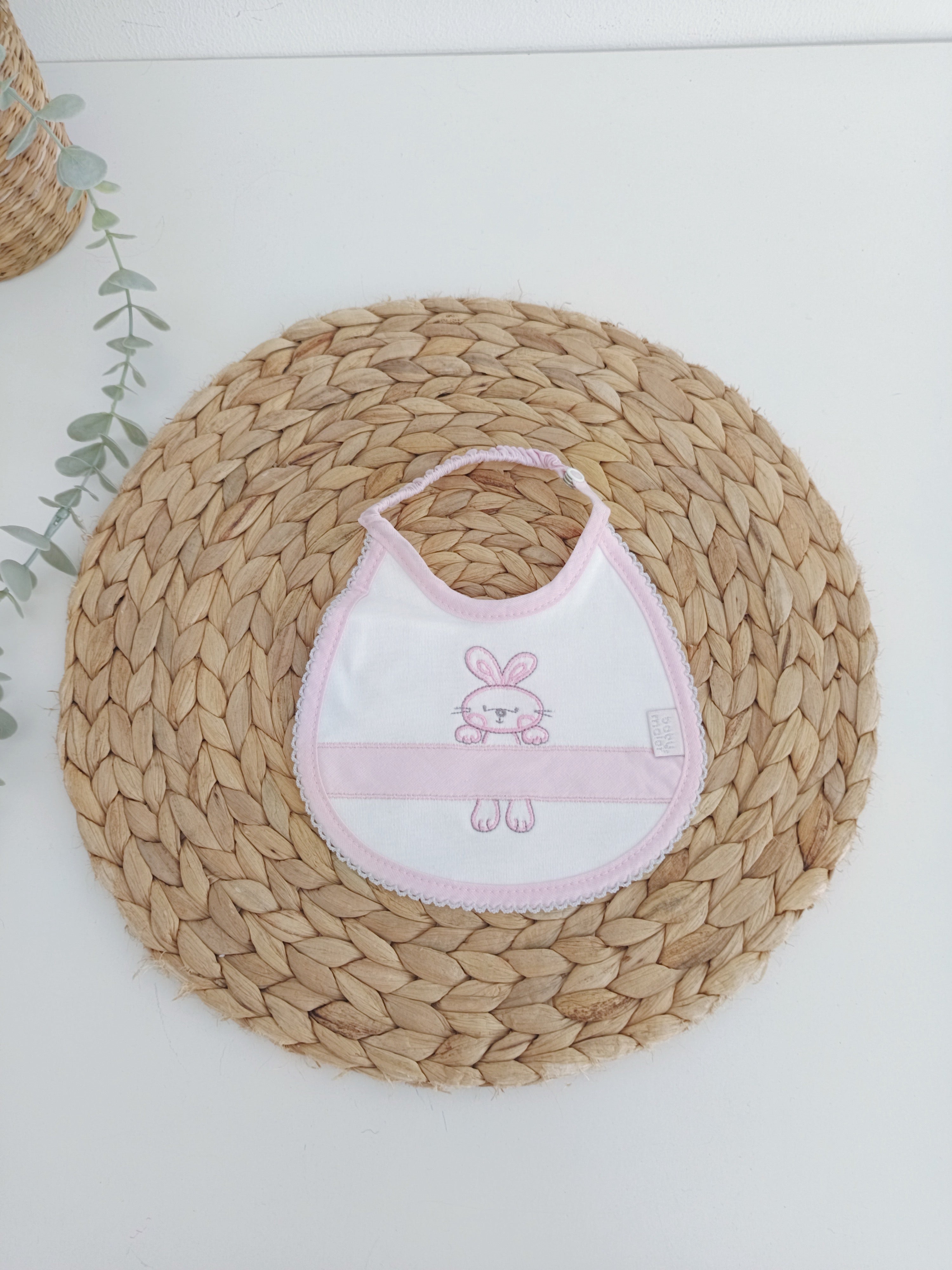 Babete de bebé Cãozinho rosa