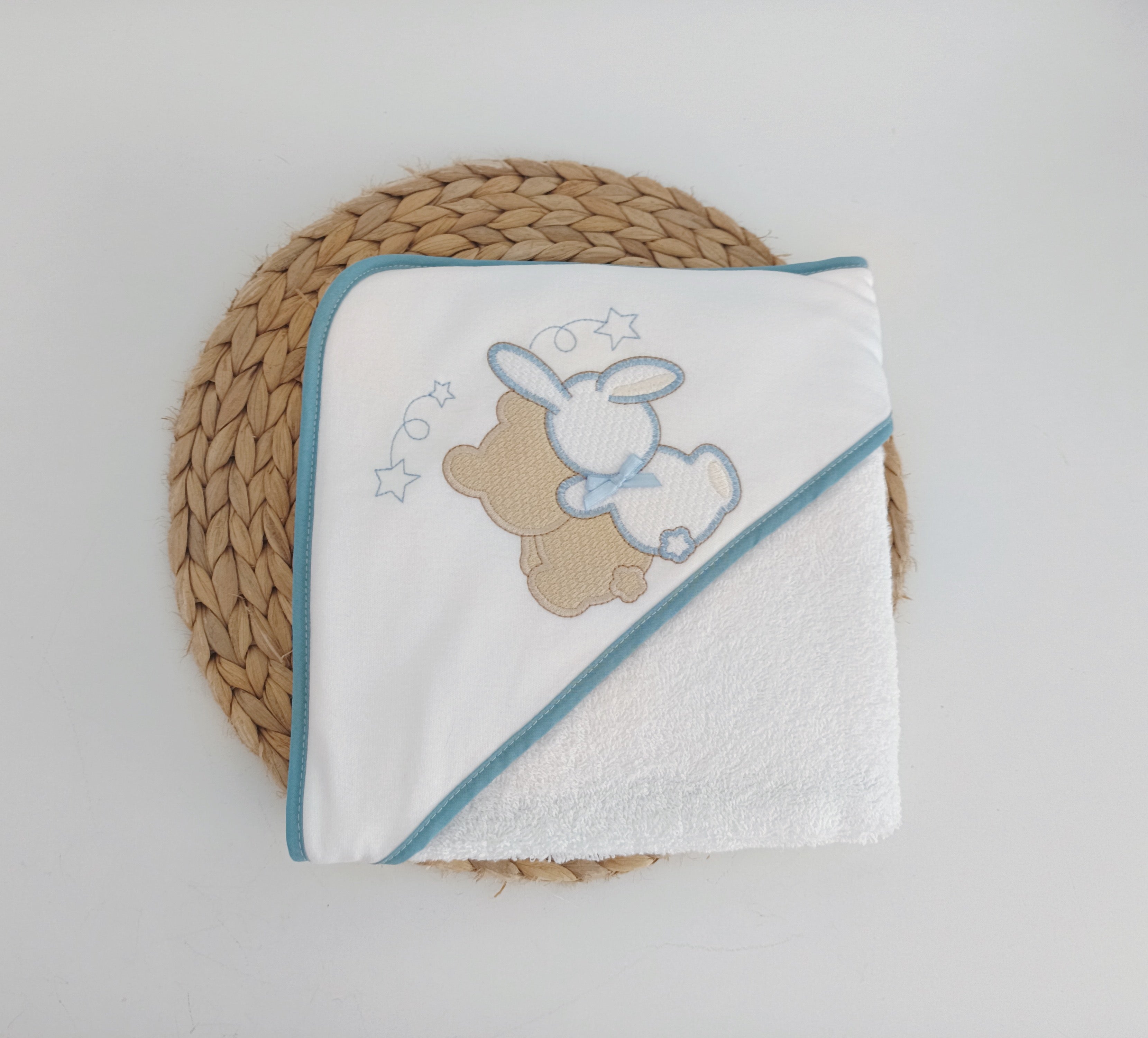 Toalha de banho para Bebé Urso Coelho Jeans