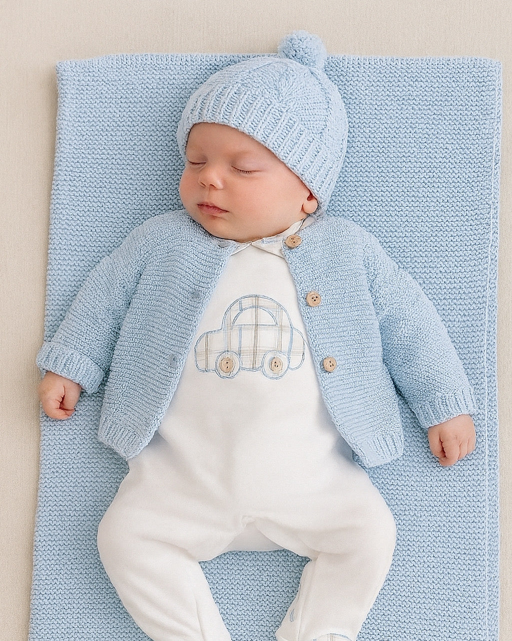 FitFiu Babies® | Conjunto de Bebé Carrinho Branco