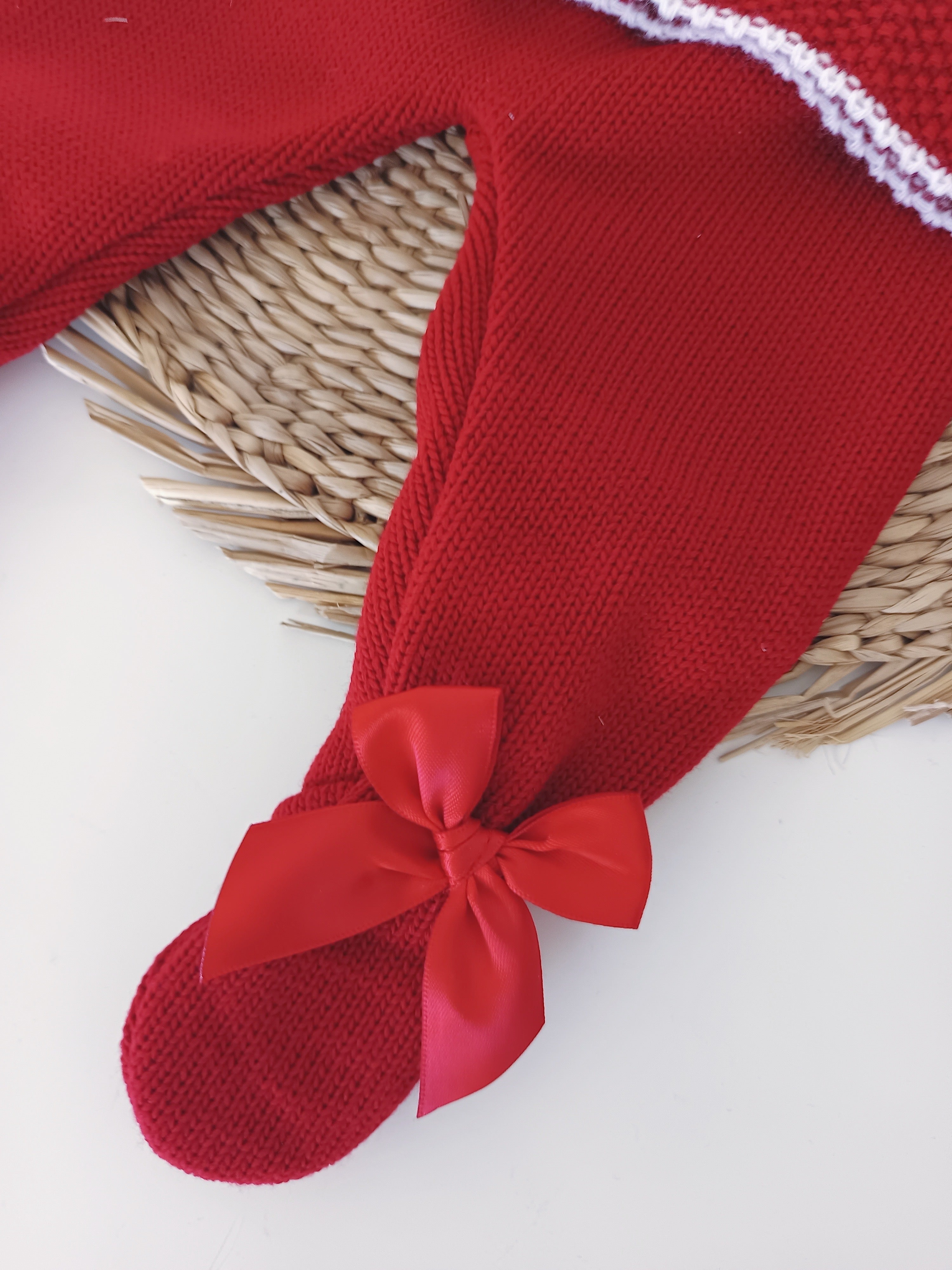 Conjunto de Malha Laços Vermelho