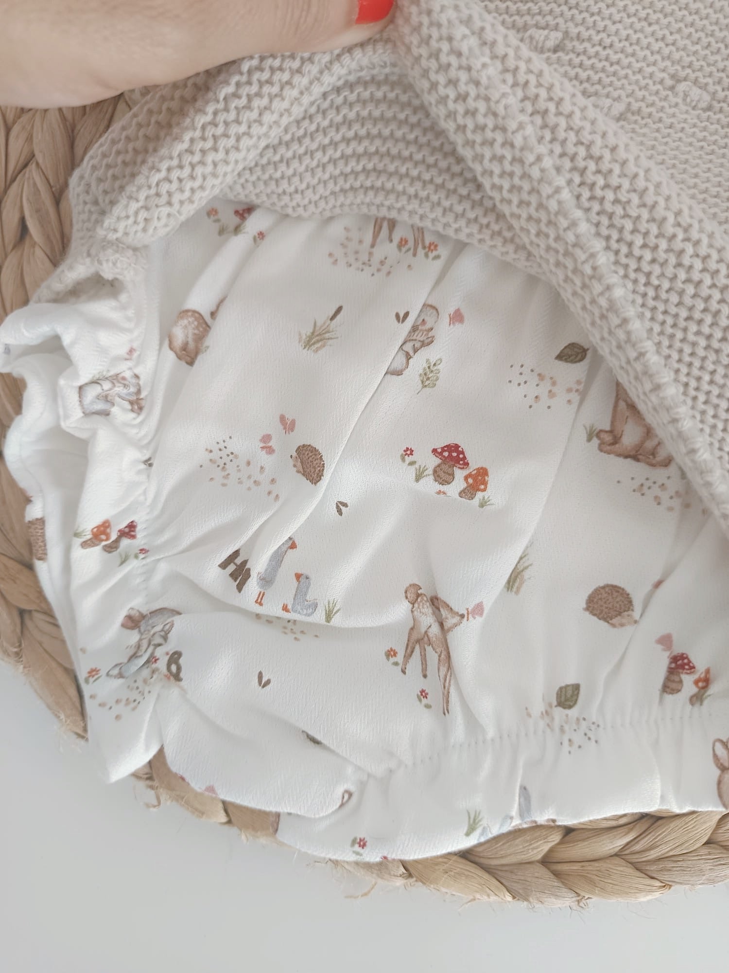 Tapa Fraldas com Camisola de Malha Bambis Areia