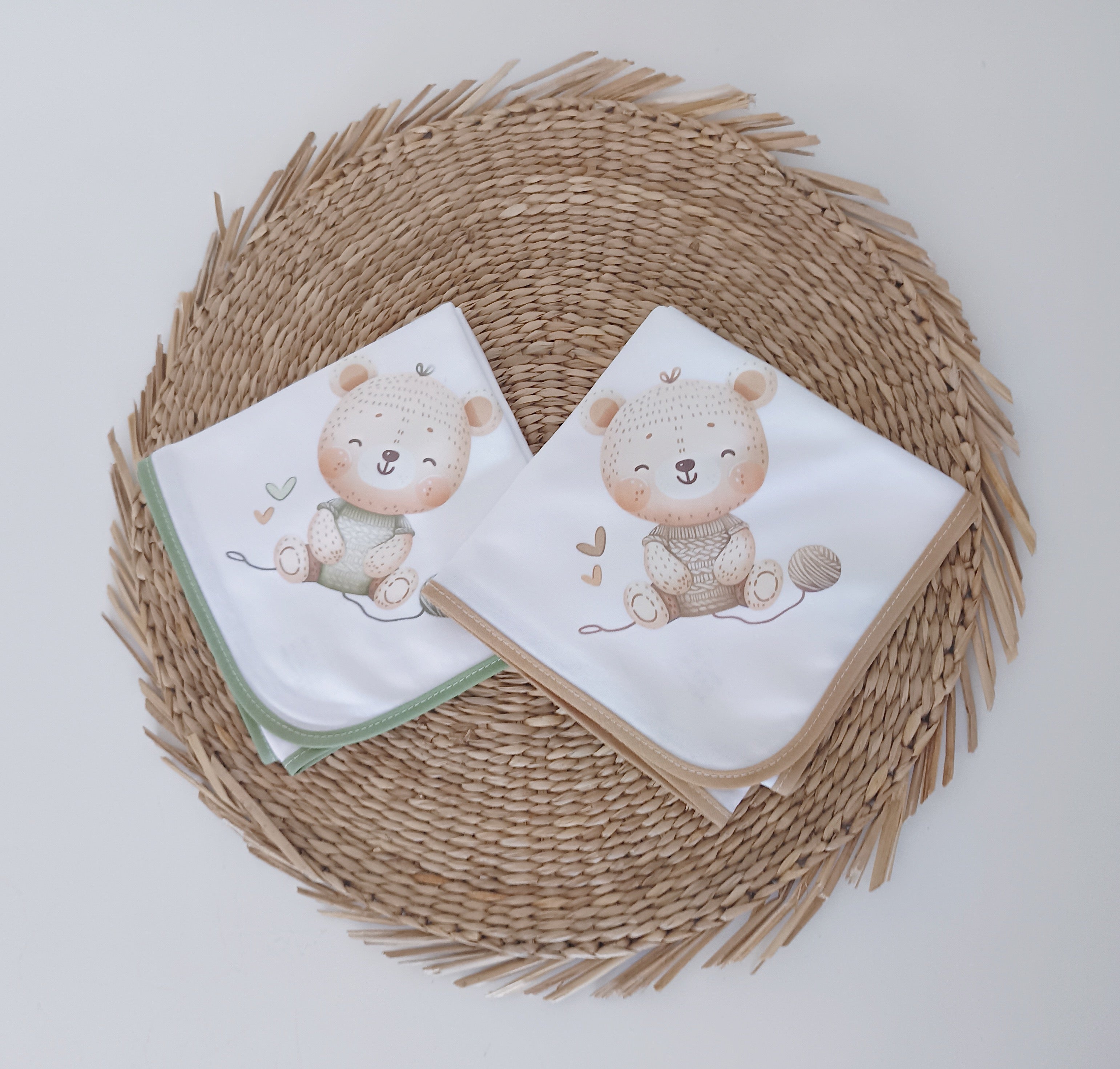 Fralda Algodão Urso Pompom