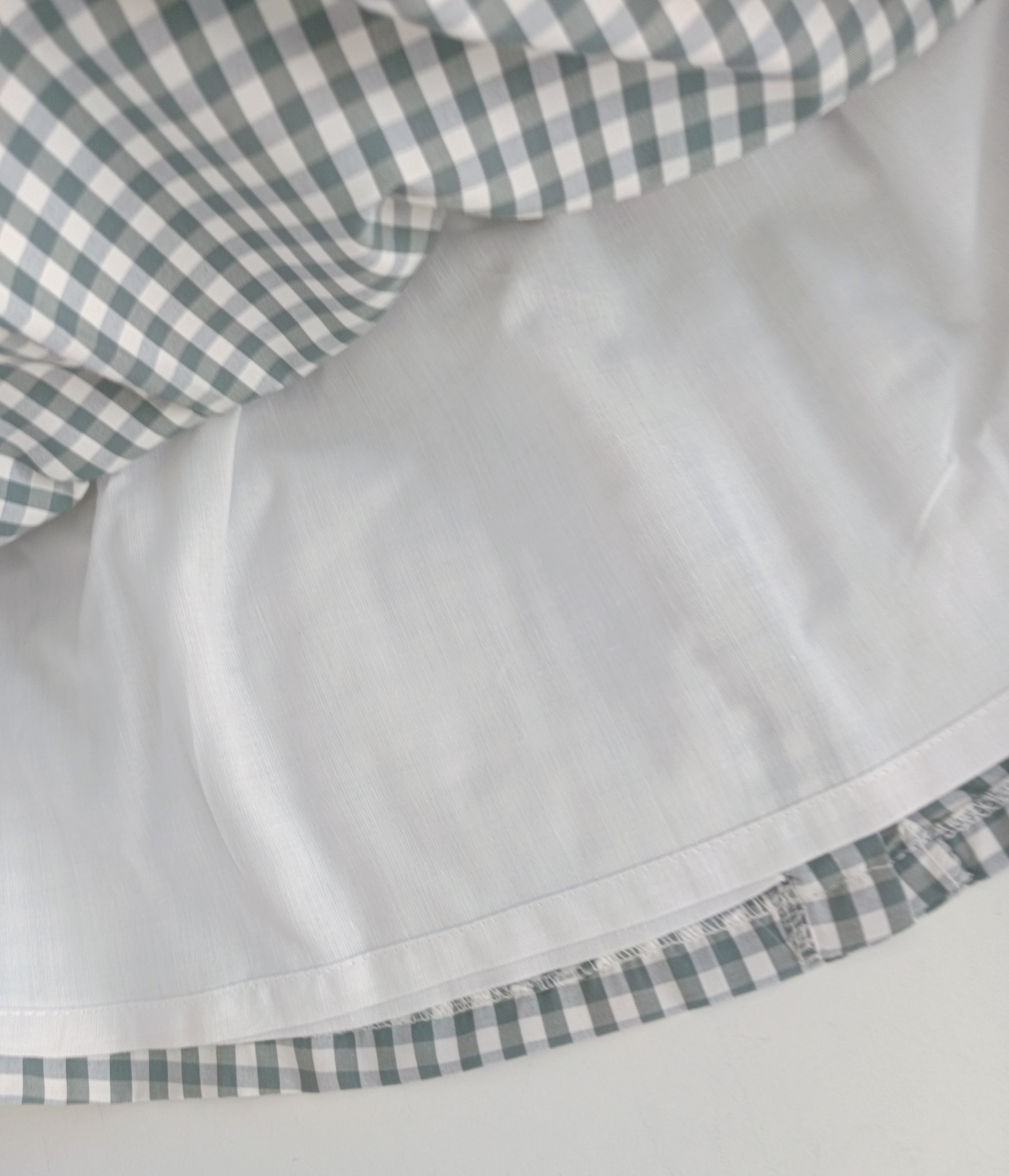 Vestido com Tapa Fraldas Xadrez Verde