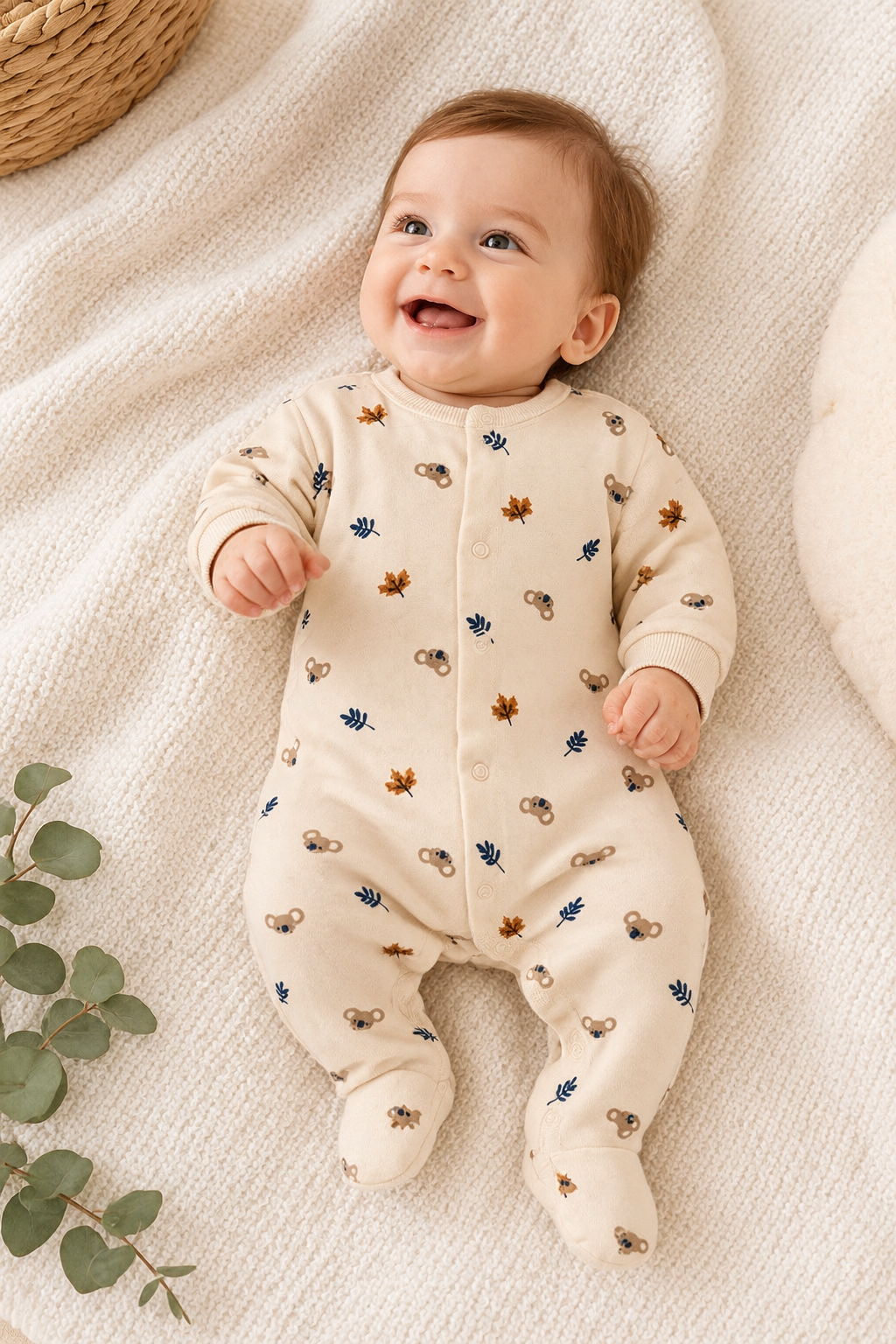 Babygrow Algodão Koalas Pérola