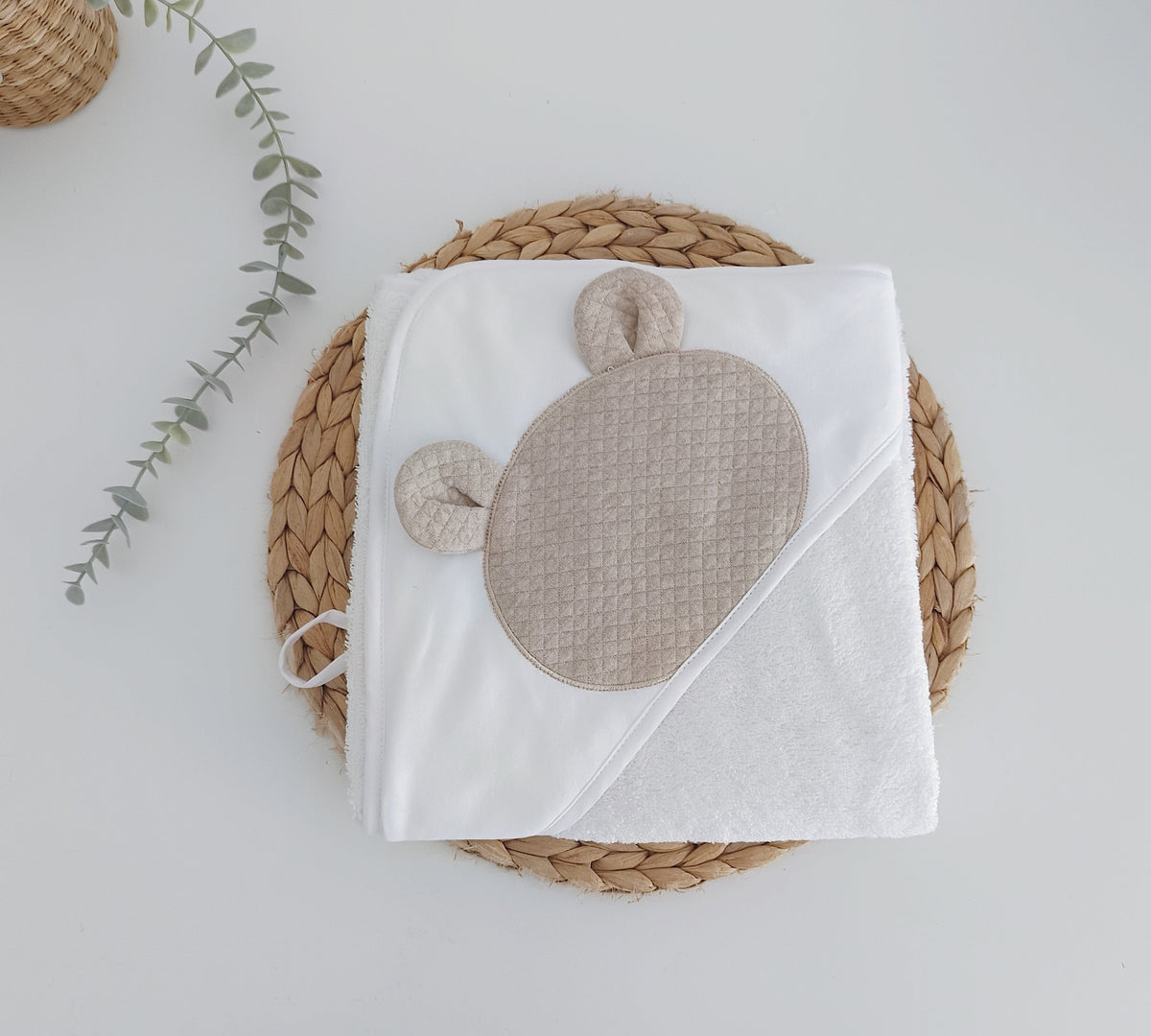 FitFiu Babies® | Conjunto de Bebé Urso Orelhas Areia