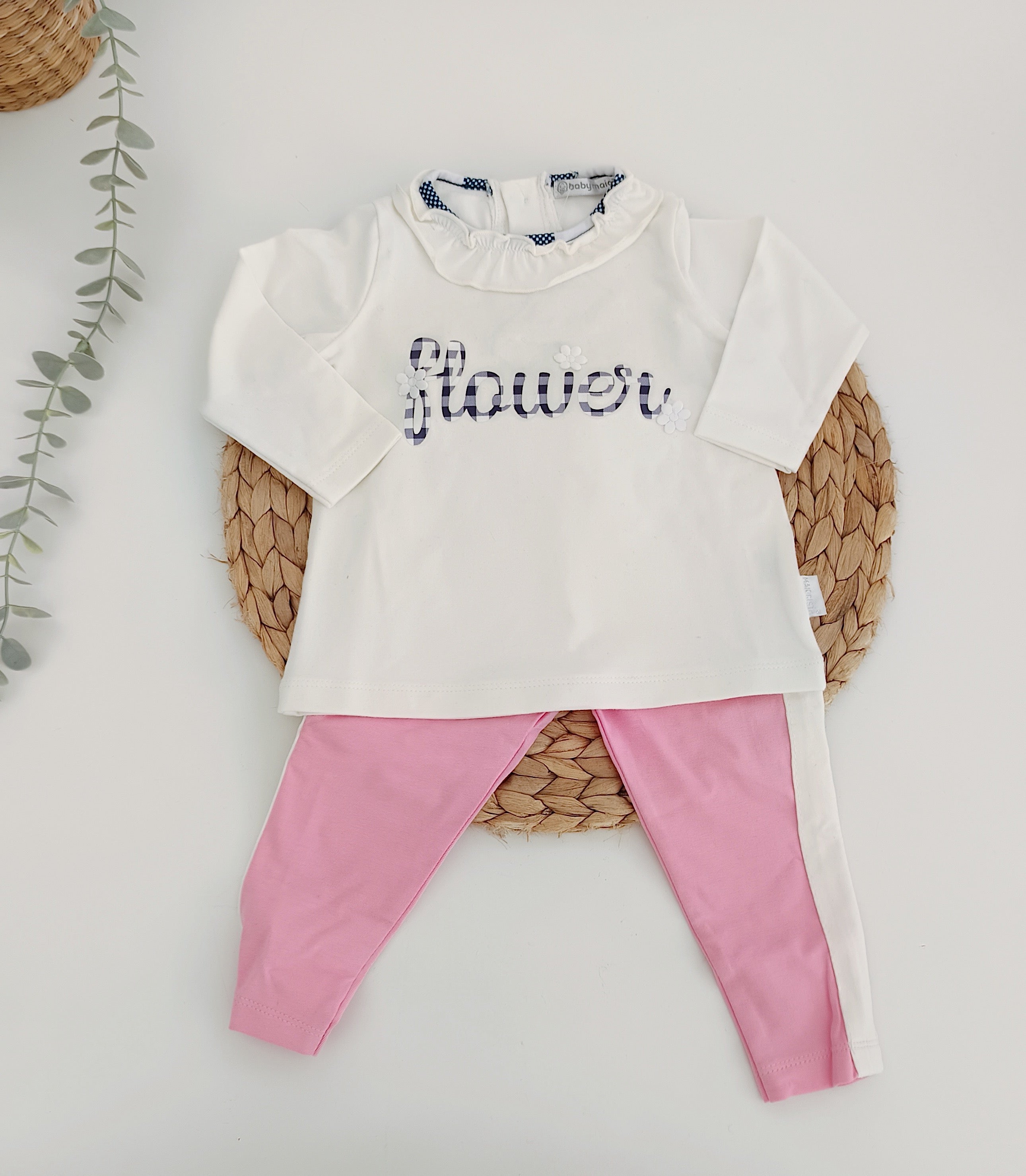 Fato 2 peças Flower Rosa