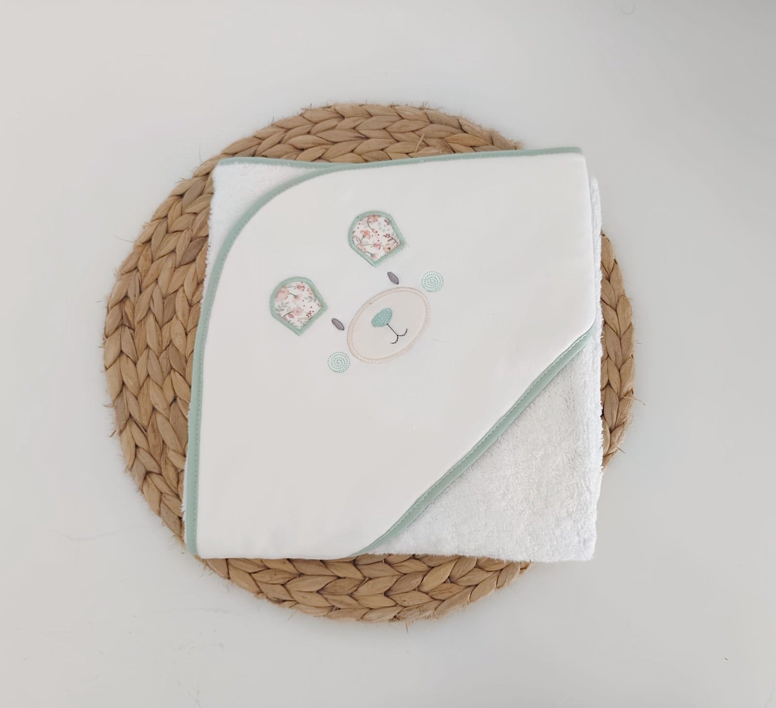Toalha de banho para Bebé Urso Verde