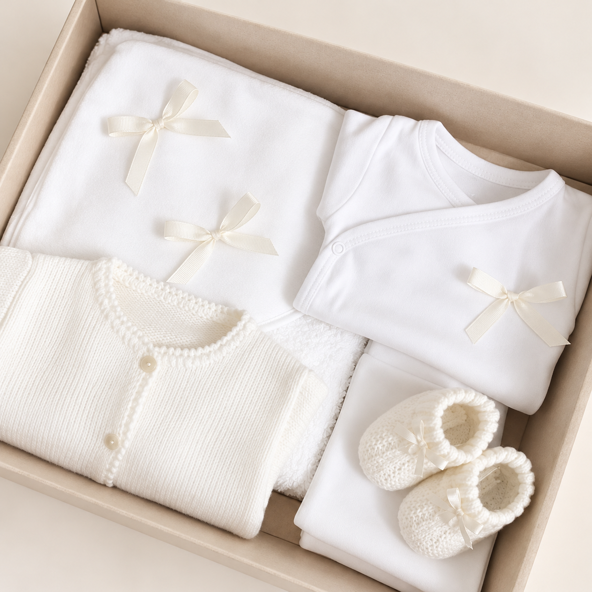 FitFiu Babies® | Pack Bebé Laço Toalha Interior Casaco Carapins Pérola