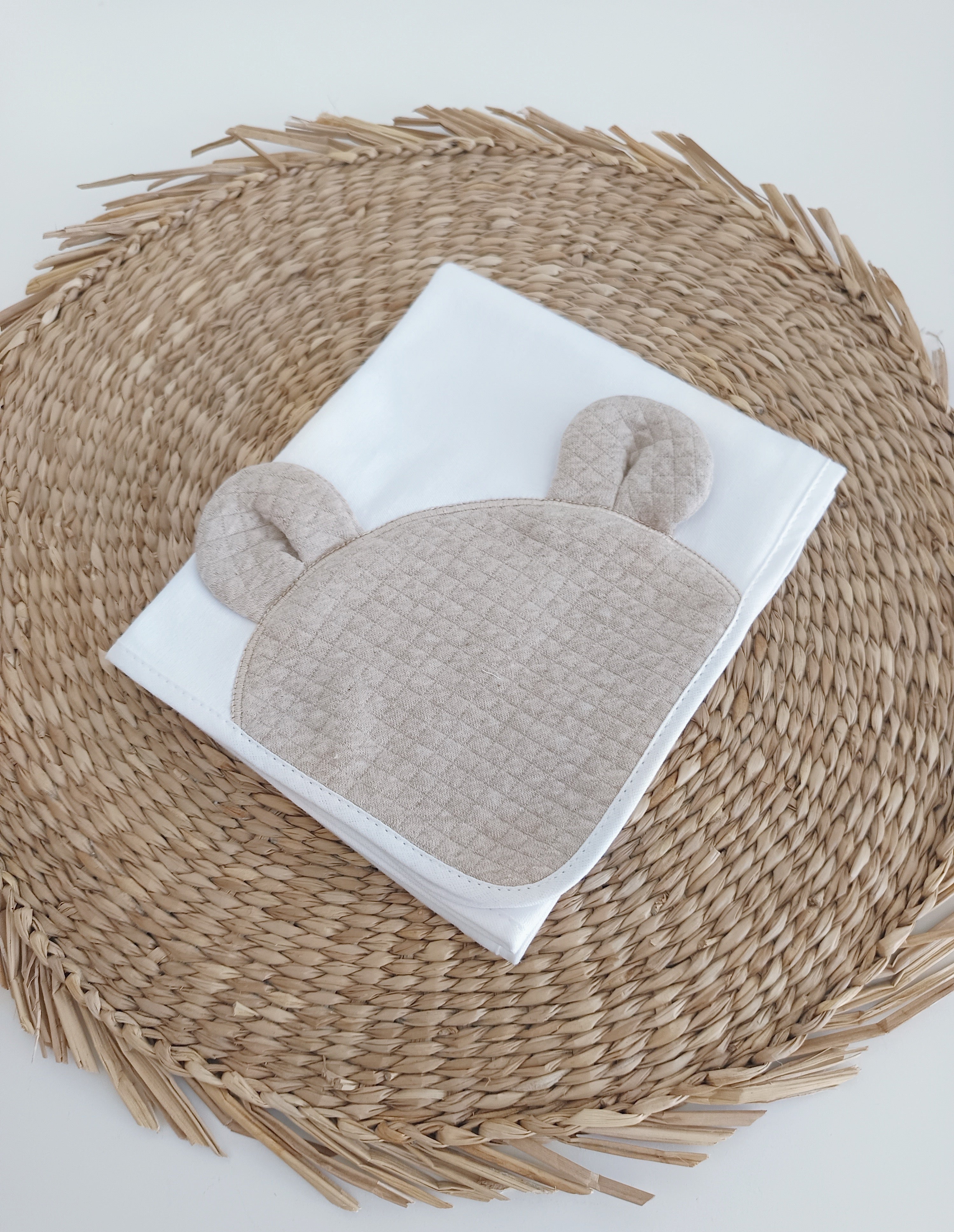 Fit Fiu Babies® |Fralda em pano para Bebé Urso Orelhas Areia