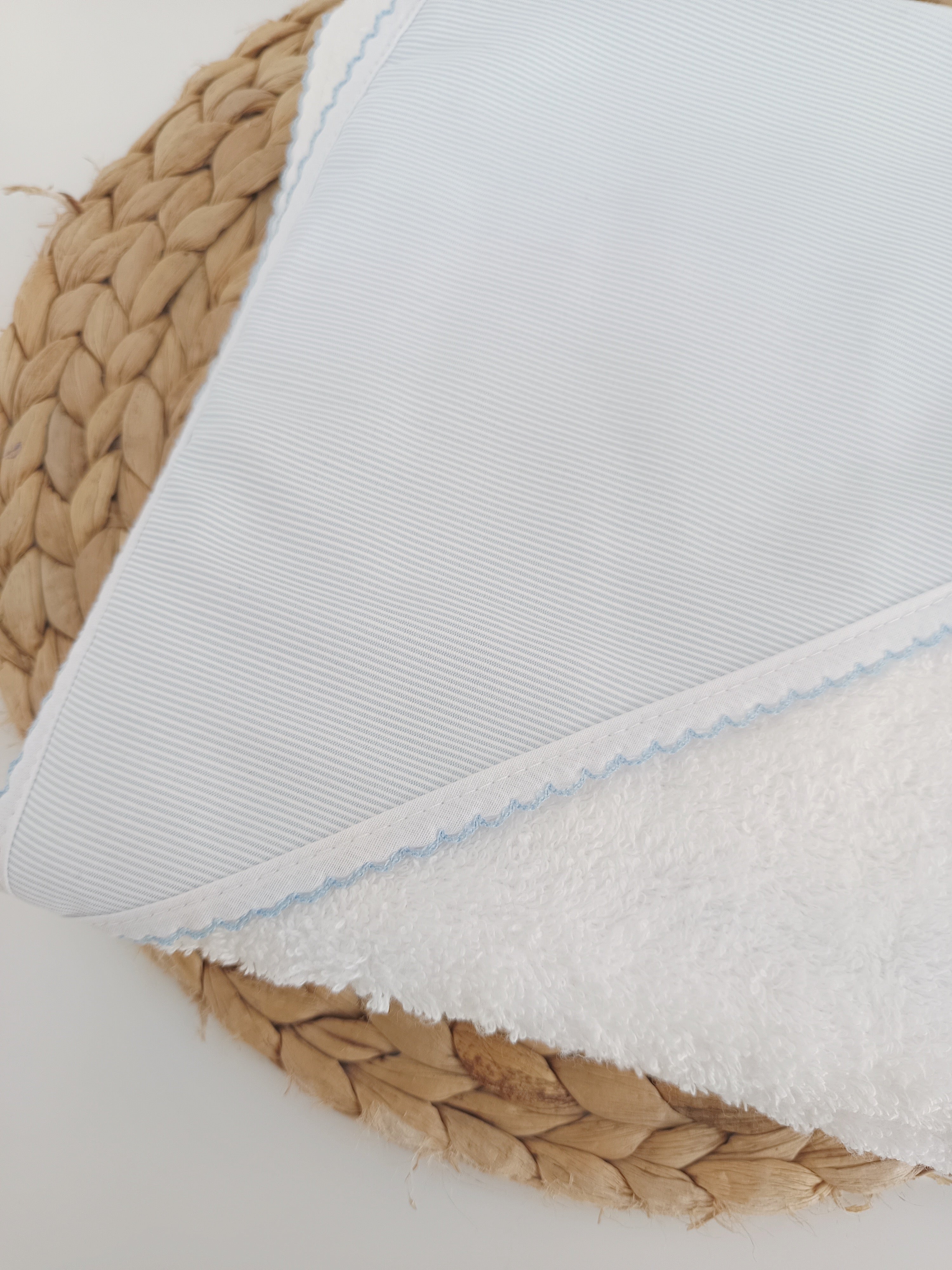 Toalha de banho Bebé Riscas Azul