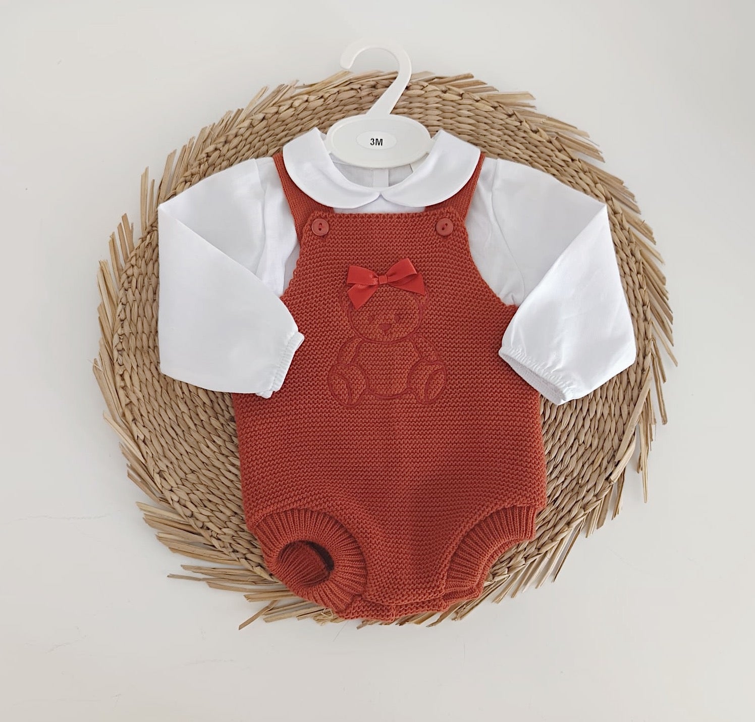 Fofo de Malha com Camisa Urso Laço Telha