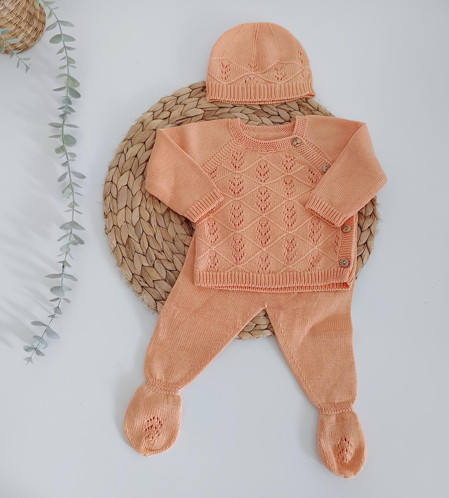Conjunto de Malha com gorro Laranja