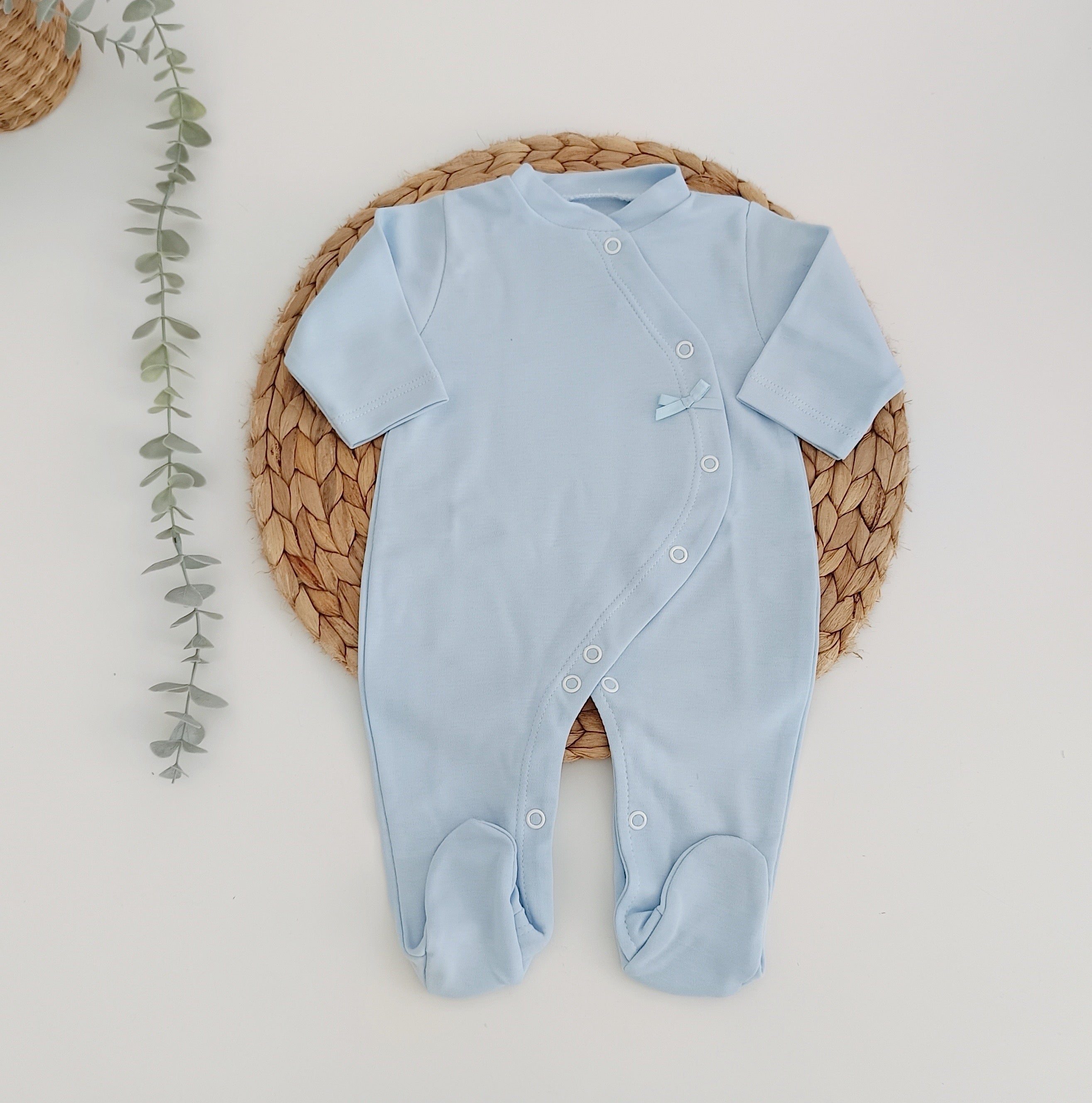 Babygrow Veludo Lacinho Azul