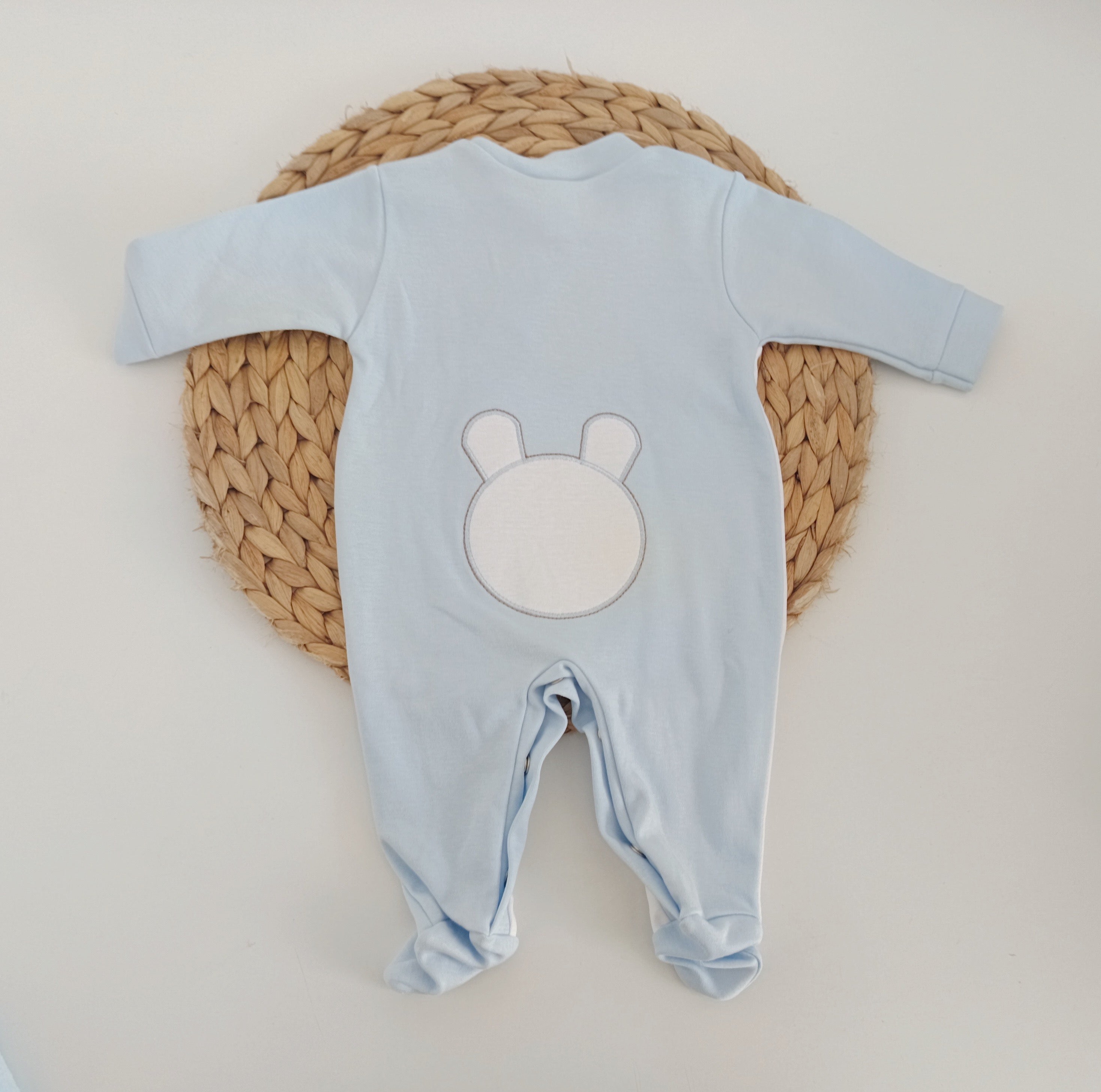 Conjunto de Algodão Coelho Orelhas Azul