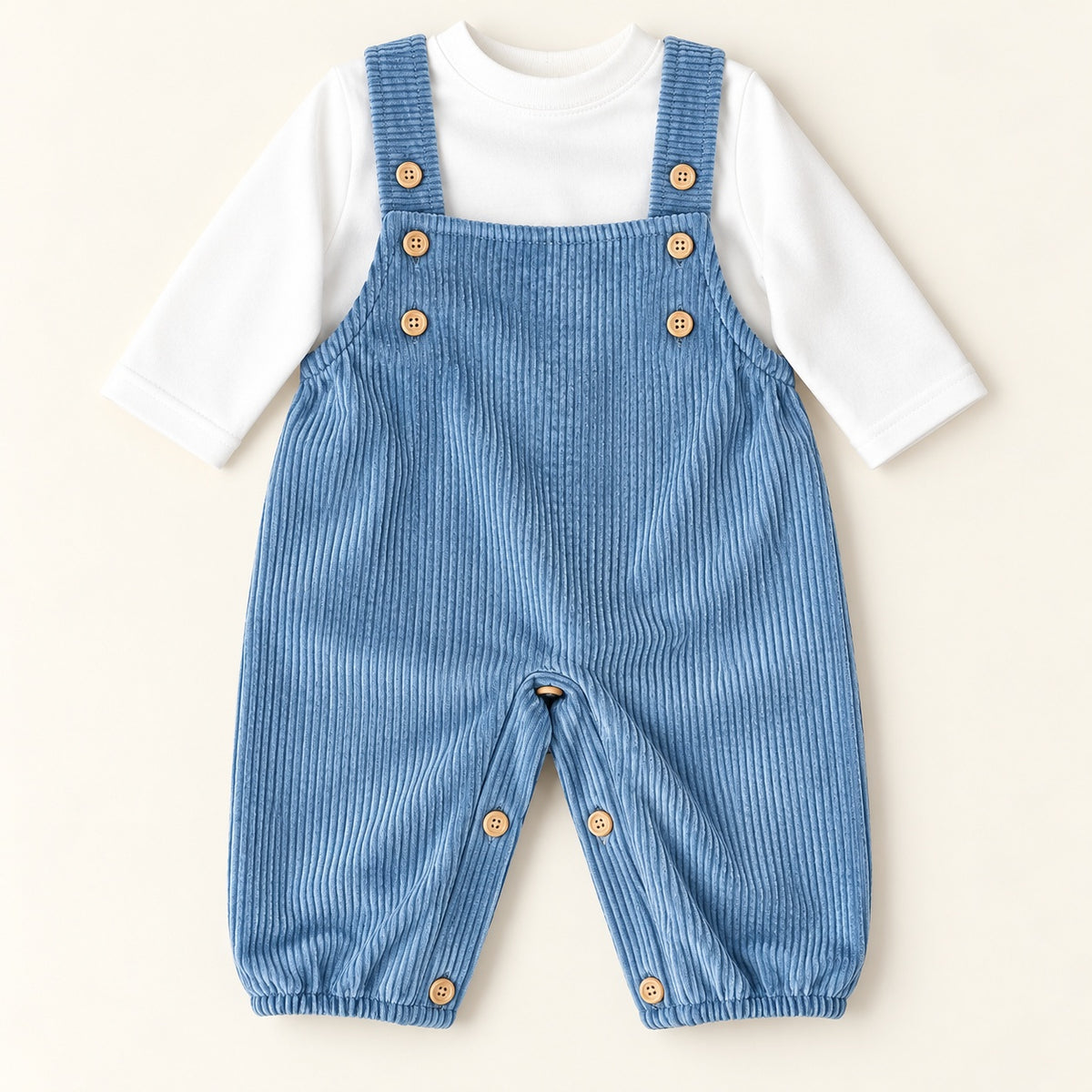 Jardineiras Bombazine Botões com camisola Jeans