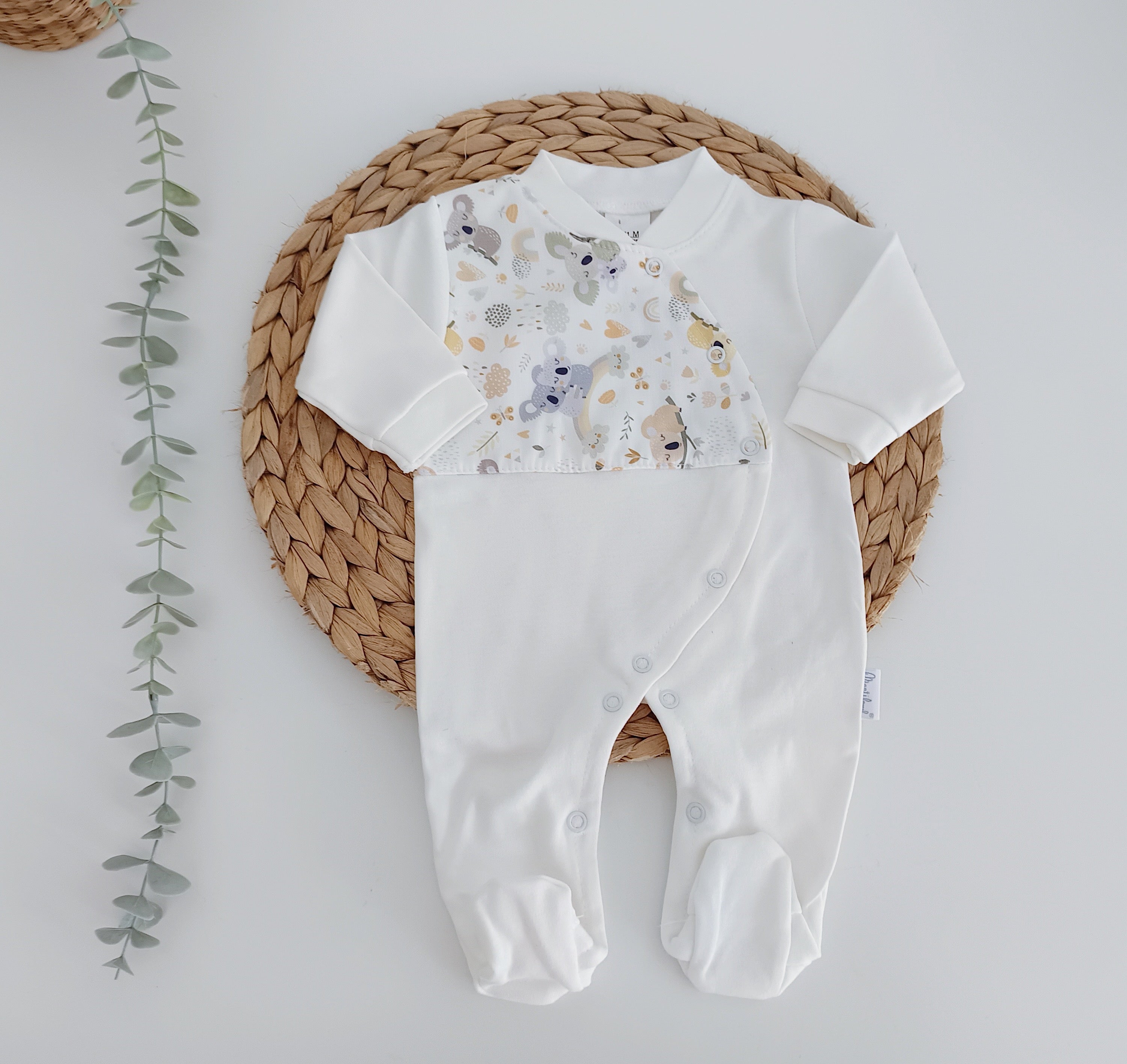 Babygrow Algodão Koalas Pérola