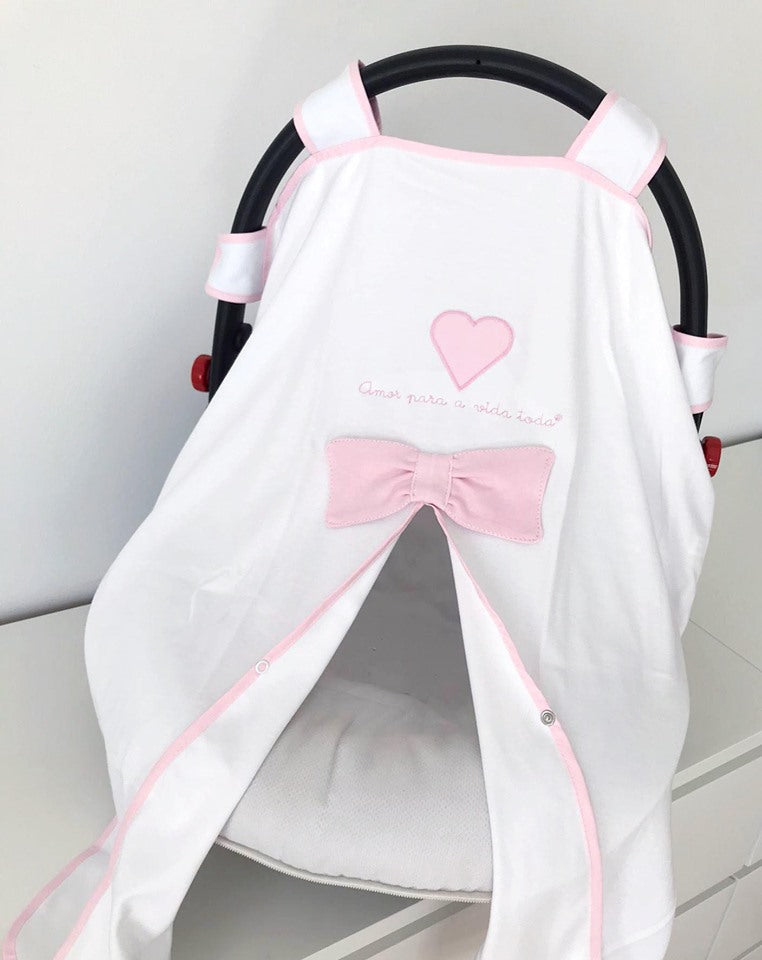 Amor Para a Vida Toda® | Fralda Tapa Ovo Cortina Rosa