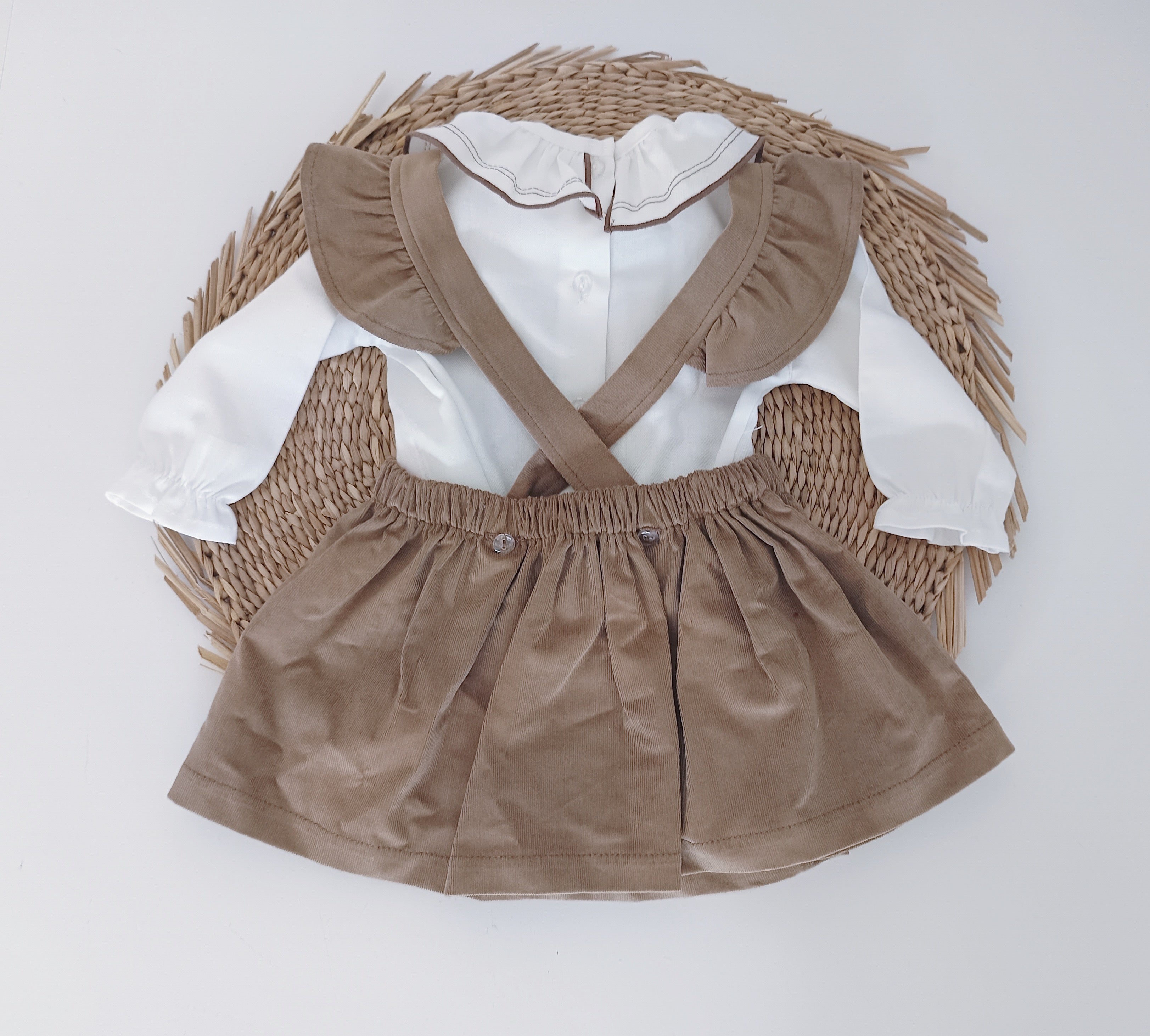 Vestido Saia de Peito de Bombazine Castanho