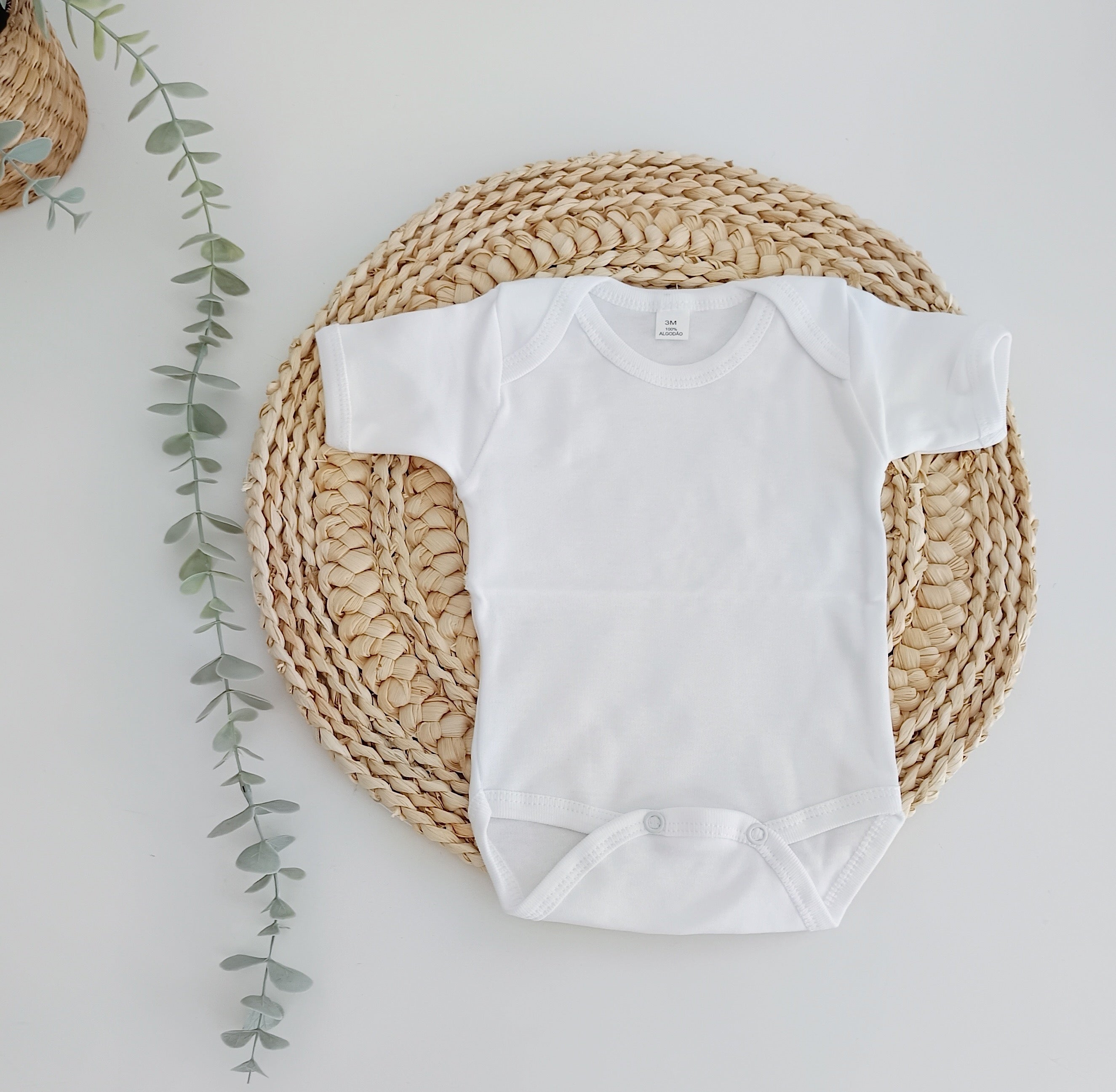 Body Interior para Bebé Básico Manga Curta
