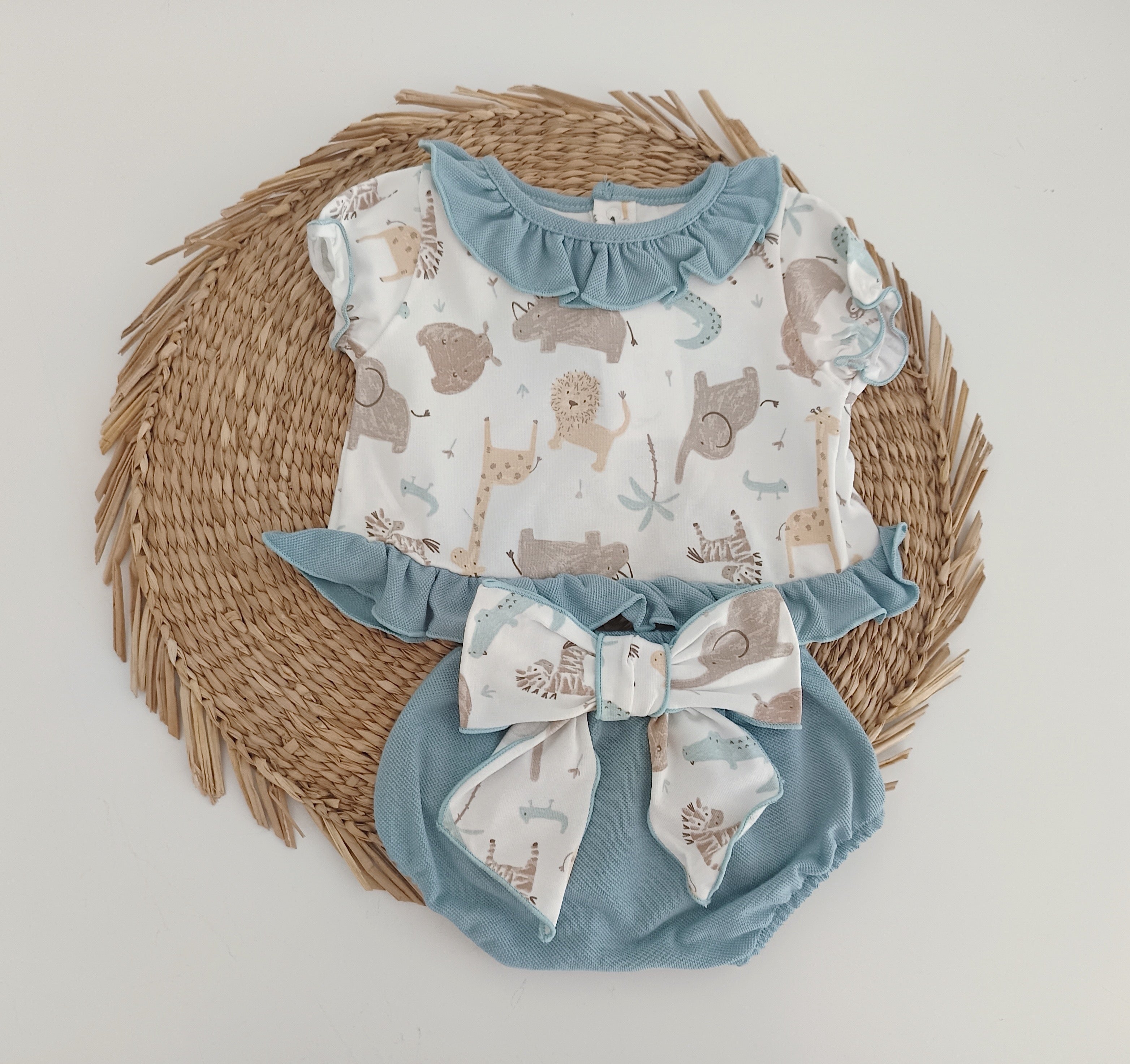 Tapa Fraldas Laçarote com Camisola Animais