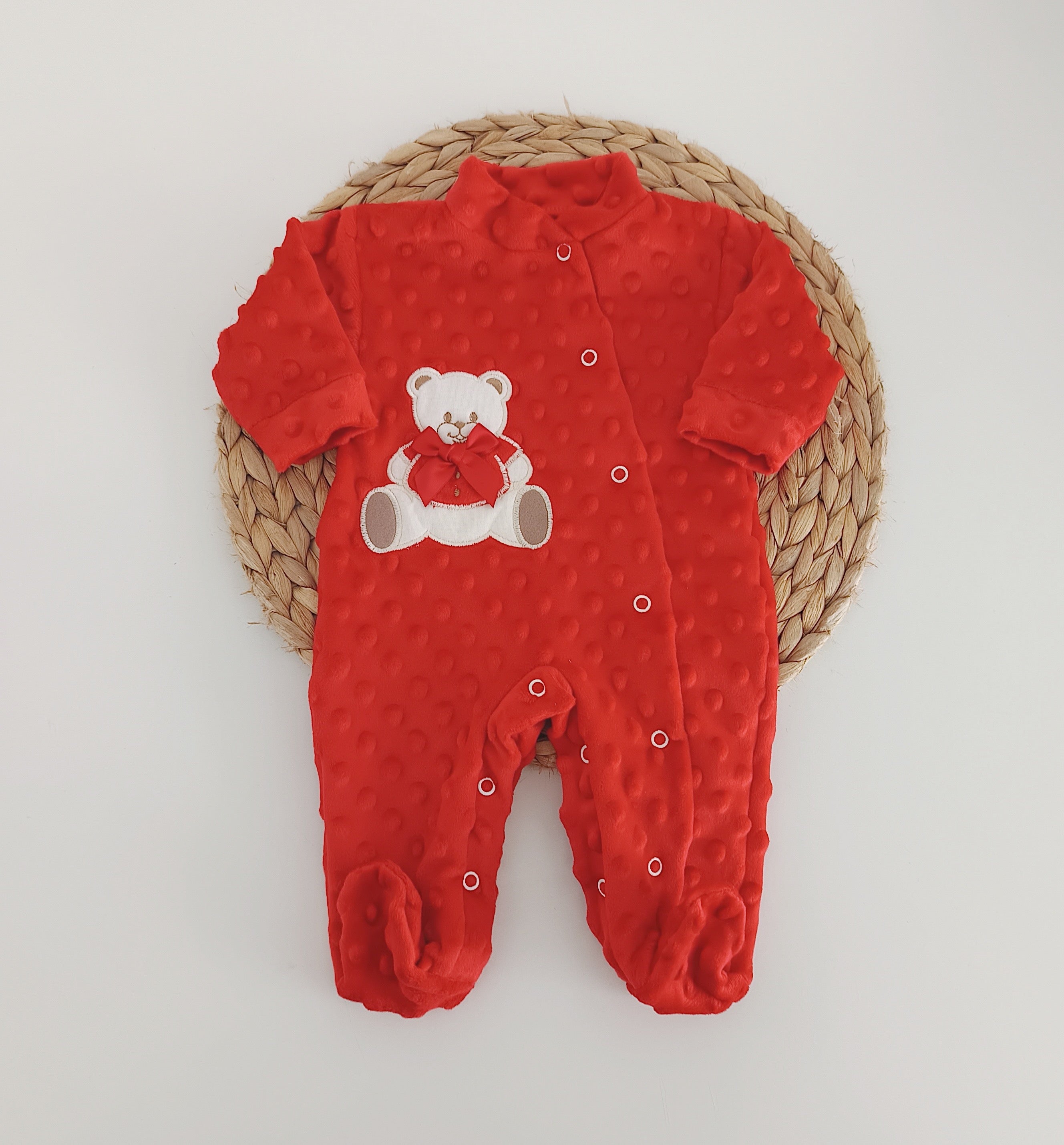 Babygrow Niples Urso Laço Vermelho