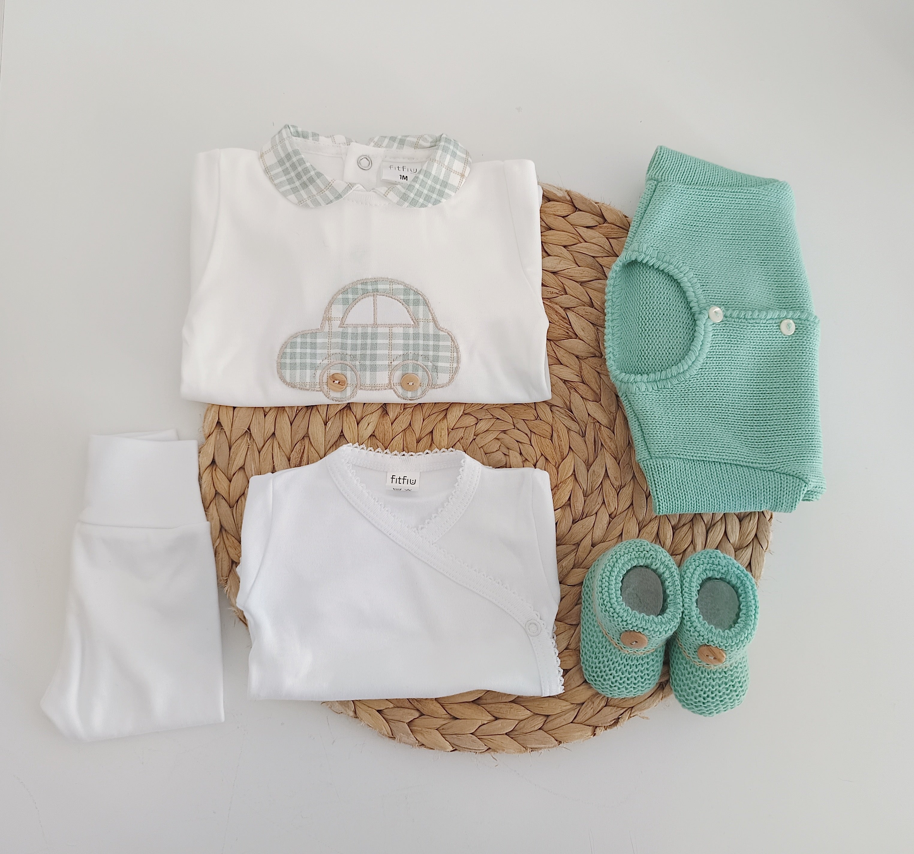 FitFiu Babies® | Conjunto de Bebé Carro Verde