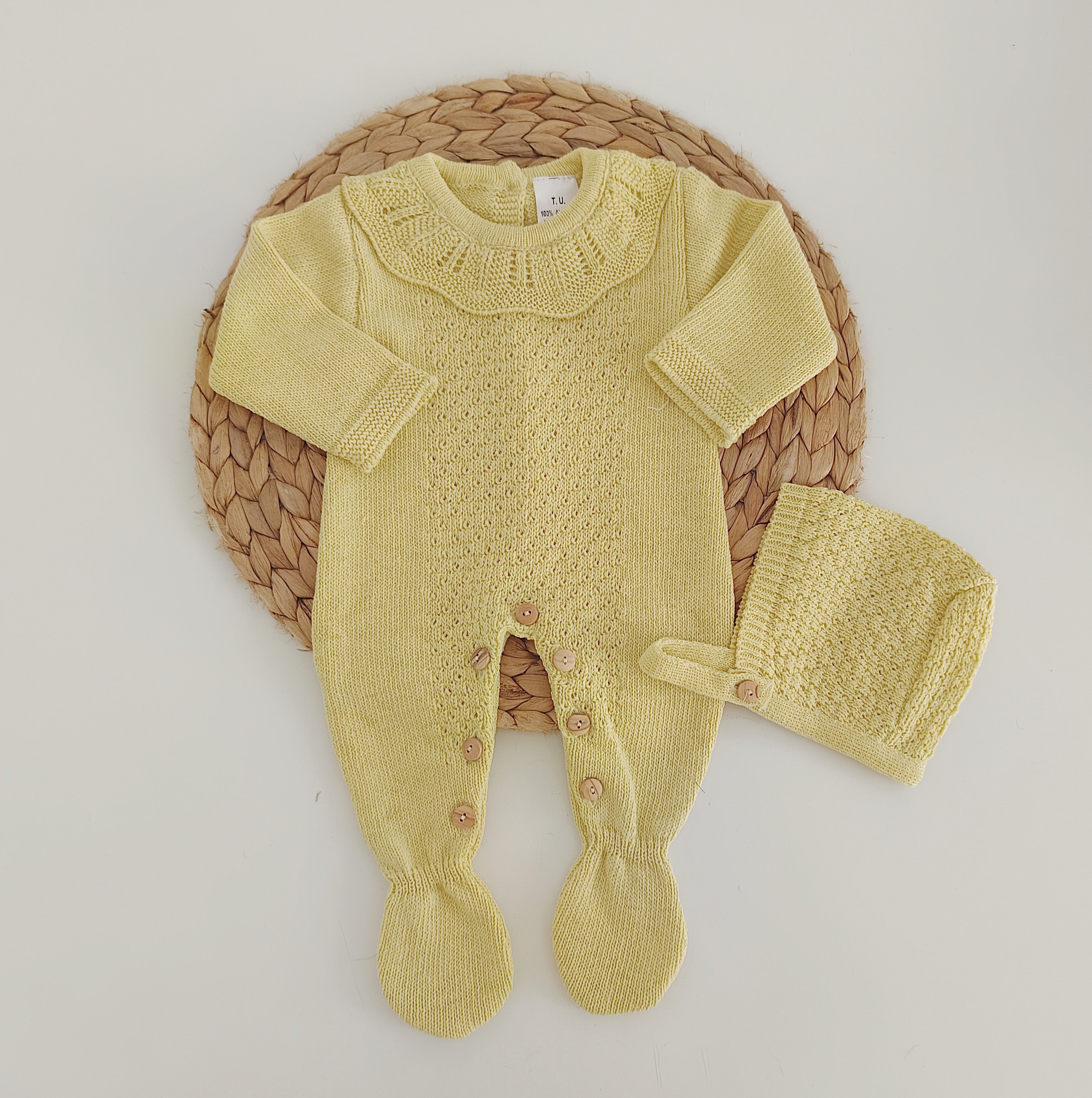 Babygrow de Algodão com touca várias cores l