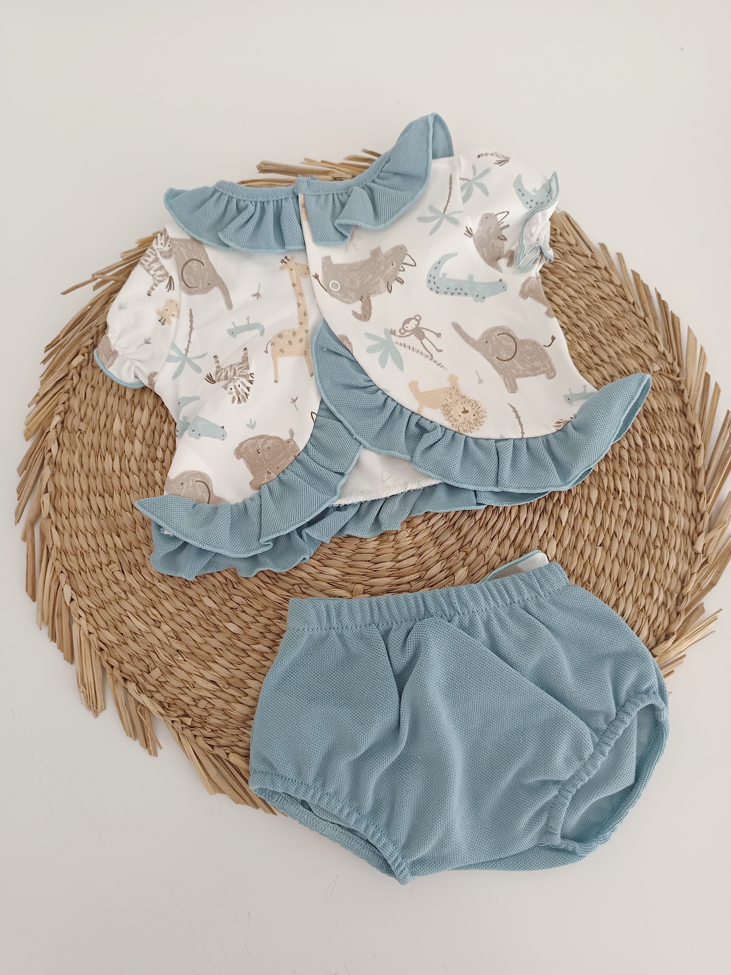 Tapa Fraldas Laçarote com Camisola Animais