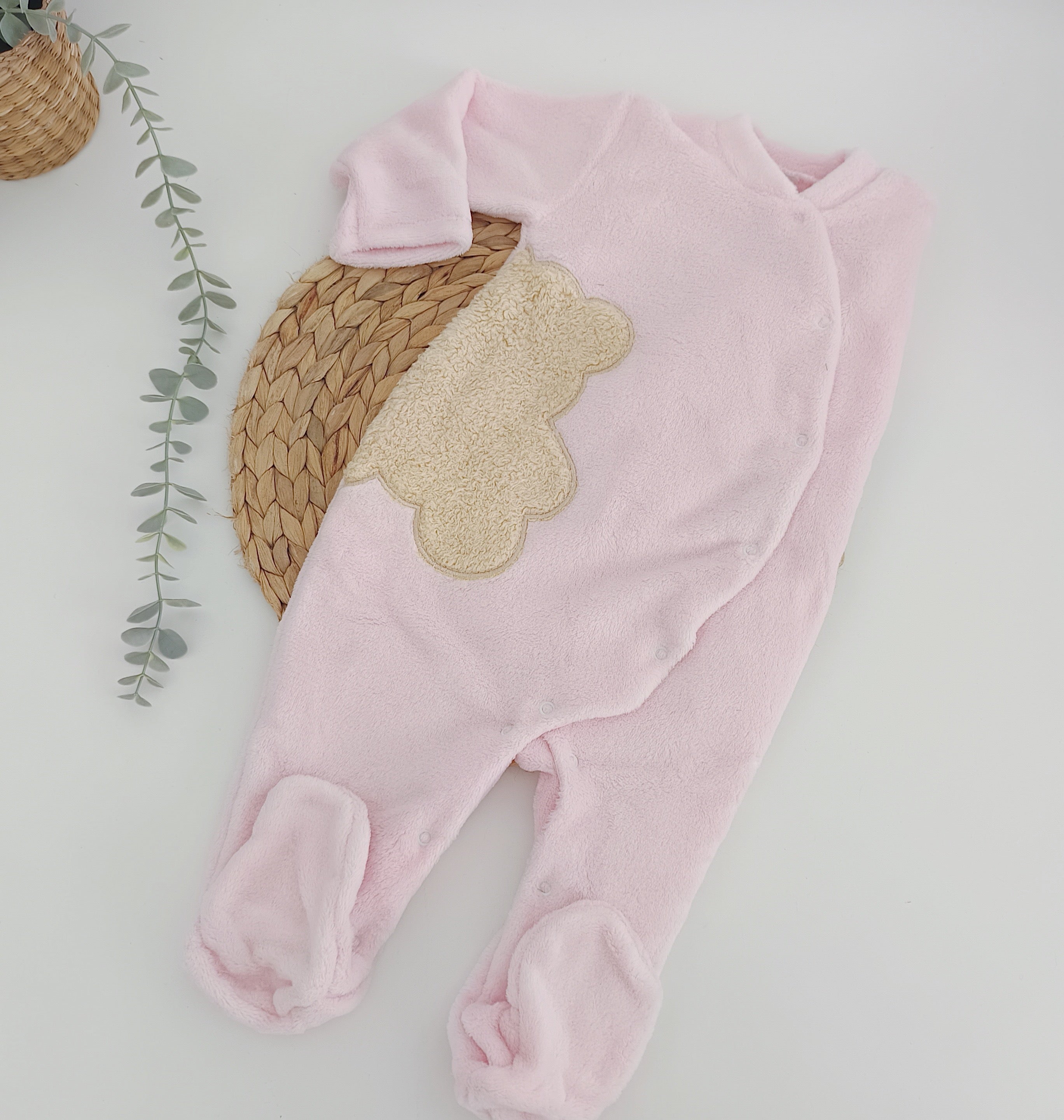 Babygrow Bipolar Urso Rosa