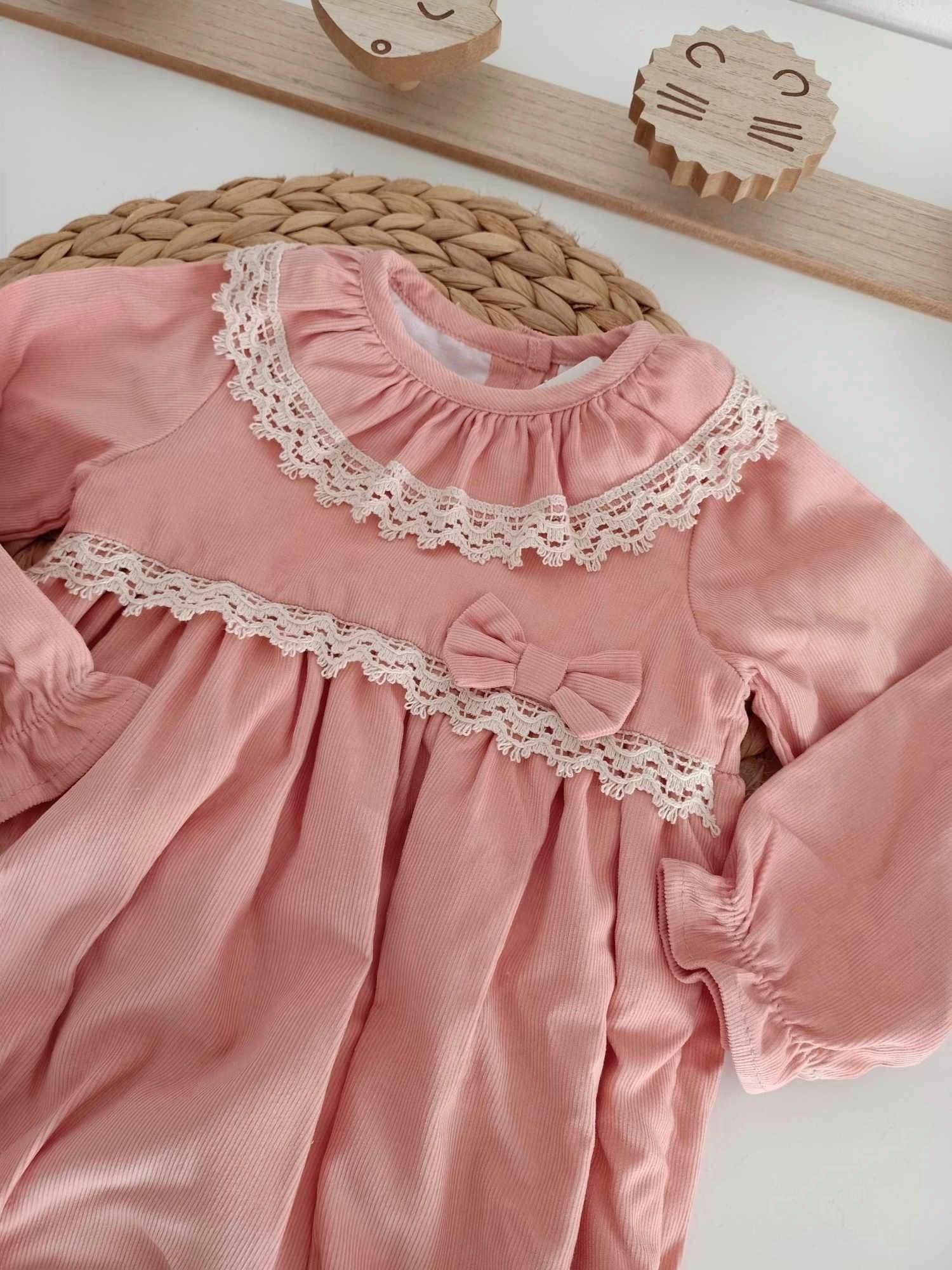 Fofo de Bombazine Laço com gola de Folho Rosa Velho