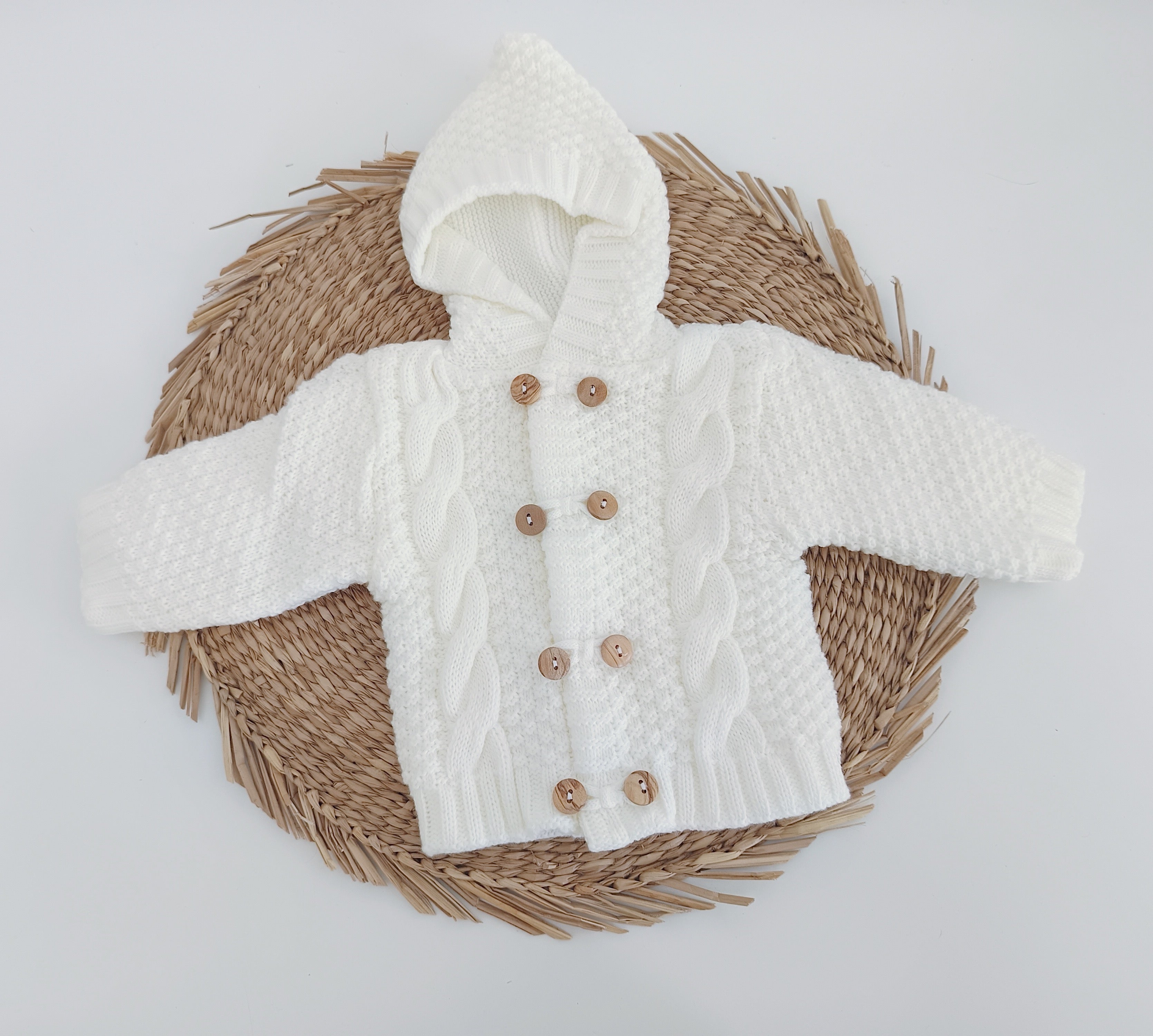 Casaco Bebé Capuz Malha Dupla Várias Cores