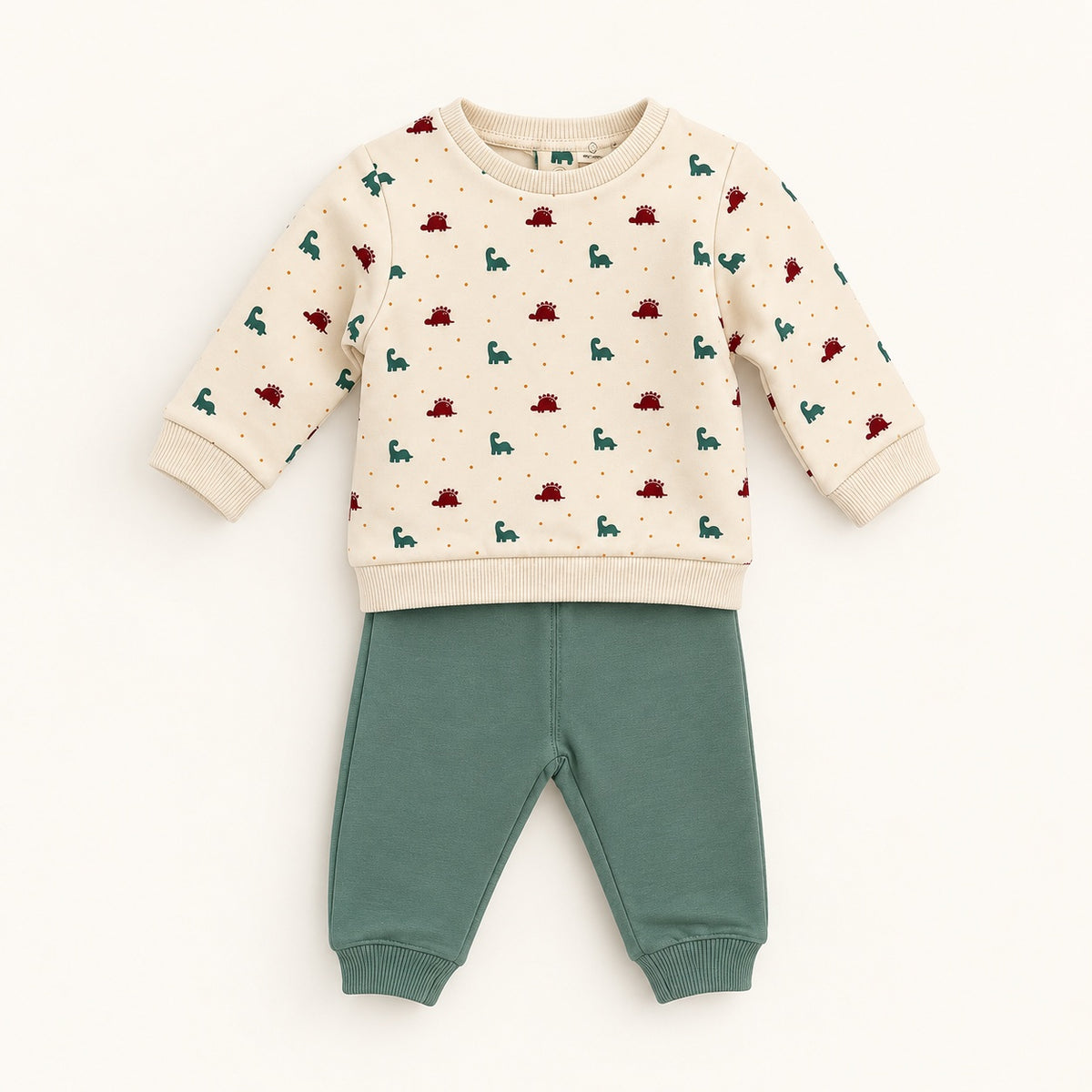 Conjunto de Calças e Camisola Dinos Verdes