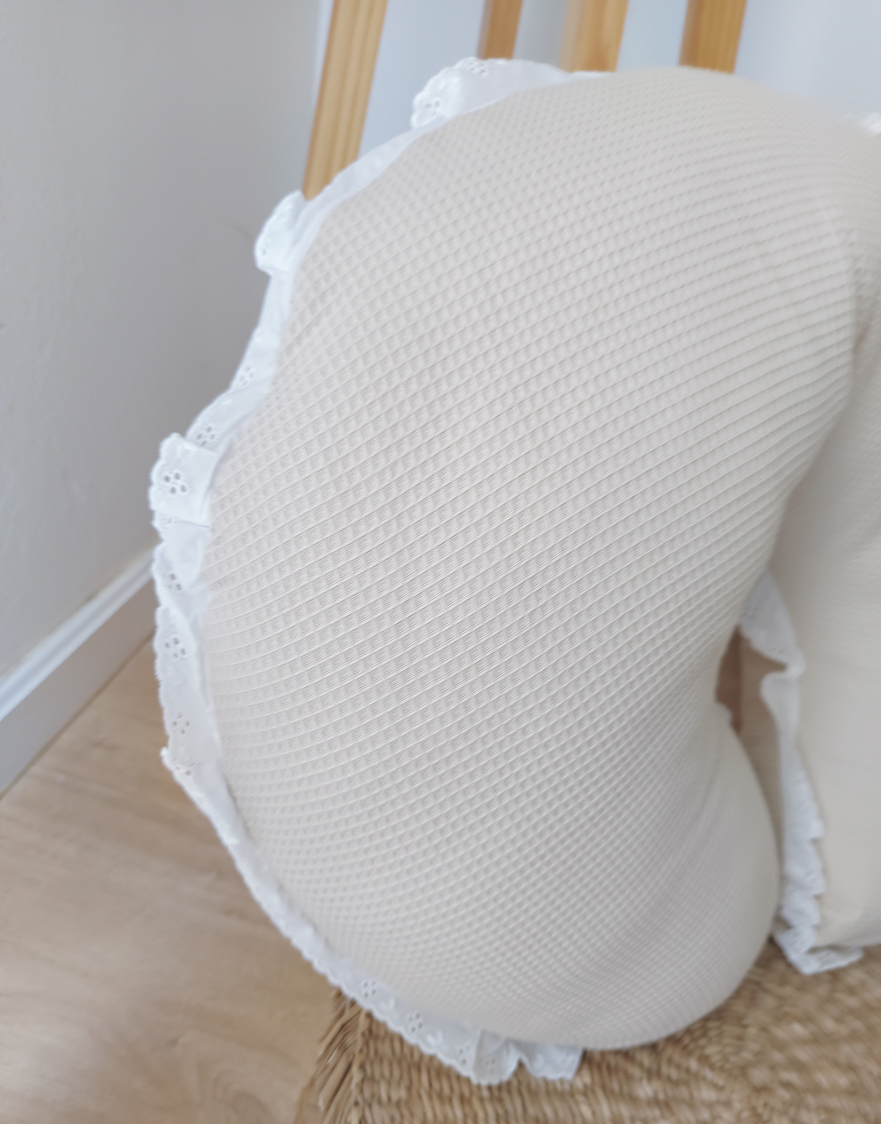 Almofada de Amamentação Waffle Areia