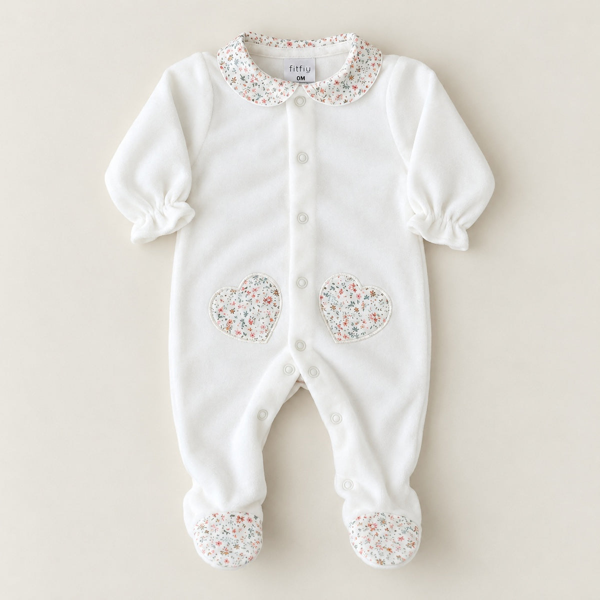 FitFiu Babies® | Babygrow Bolsos Coração Flores