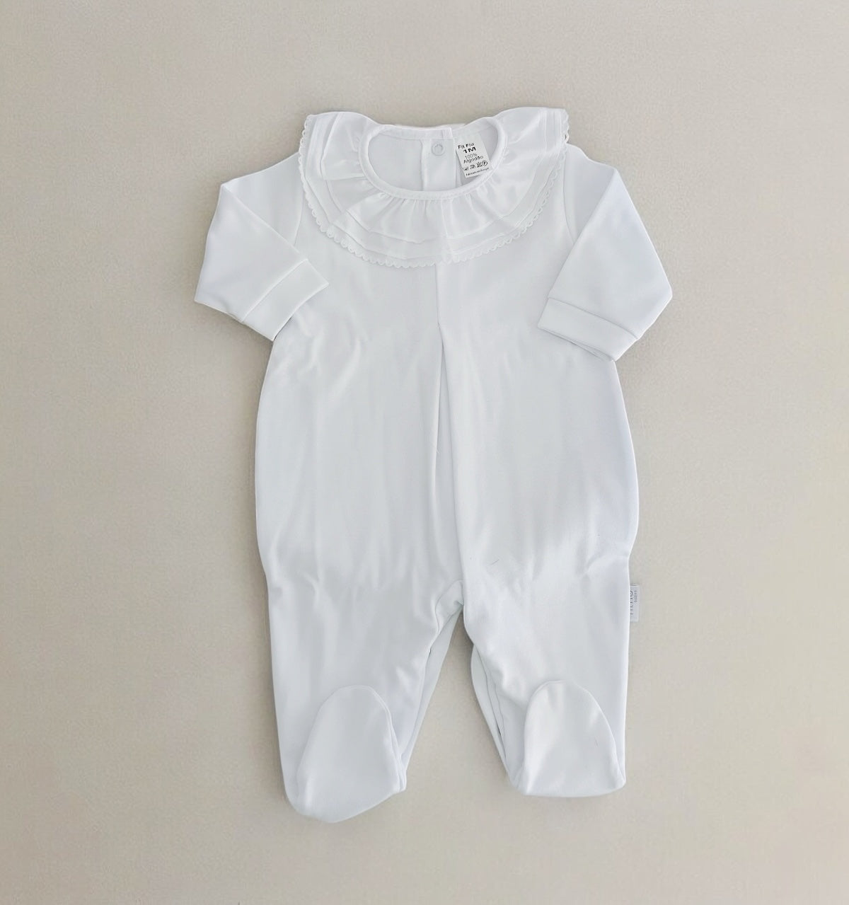 Conjunto Primeira Roupinha Básico Branco Cinza Veludo