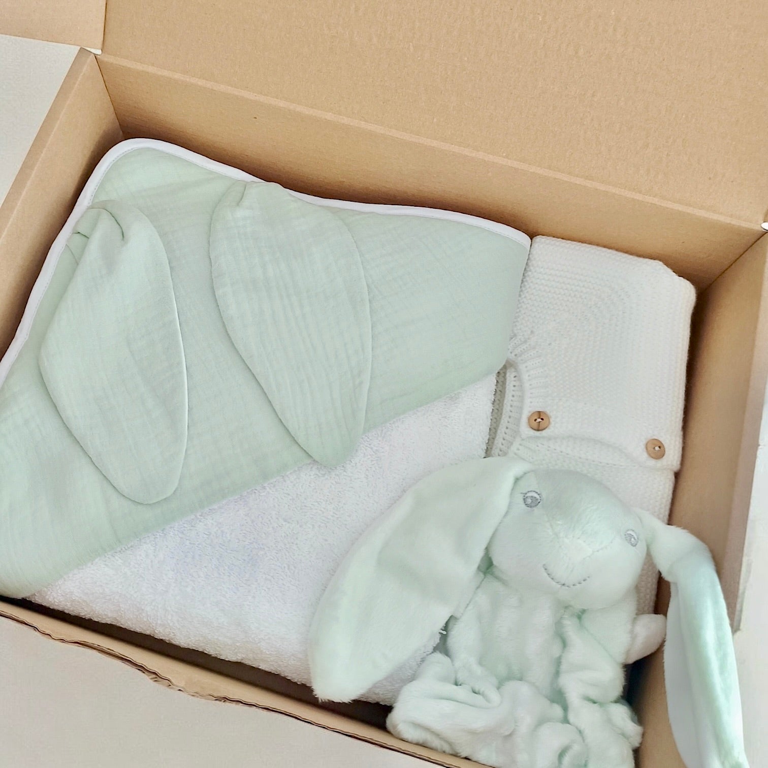Pack Toalha de banho com casaco e doudou Verde