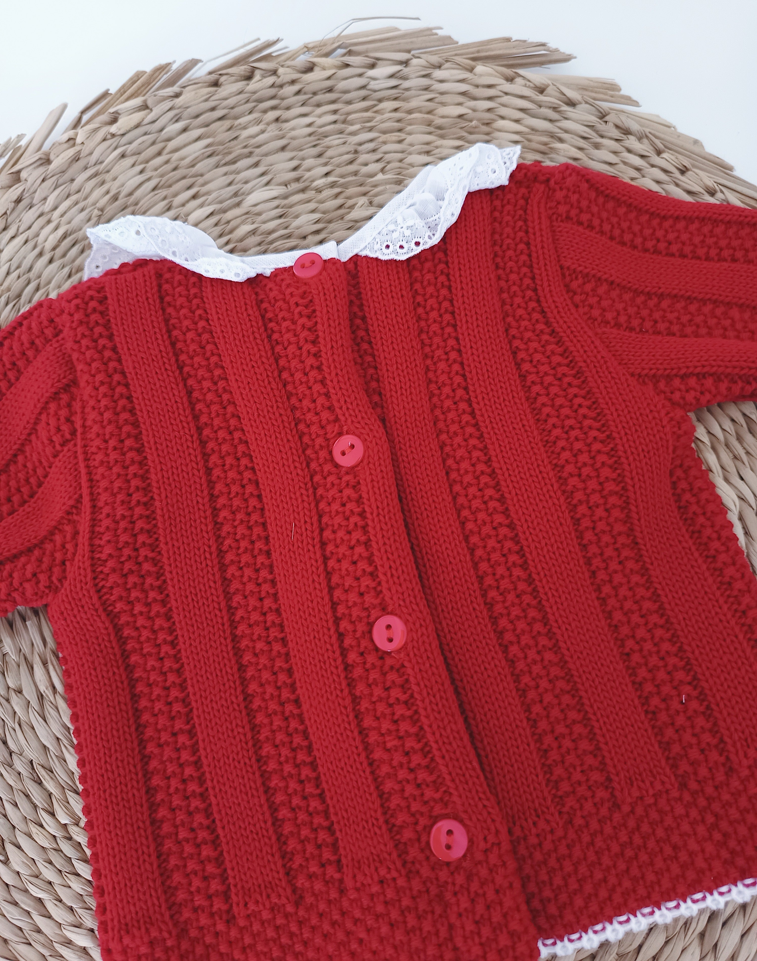 Conjunto de Malha Laços Vermelho