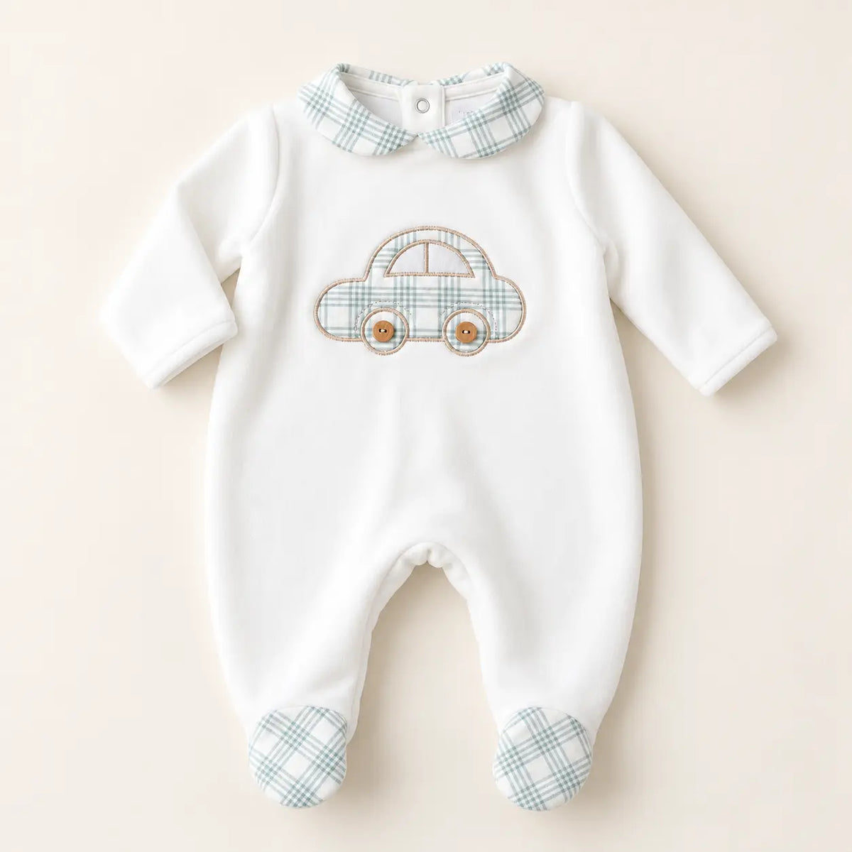 Babygrow Carrinho Pérola Verde