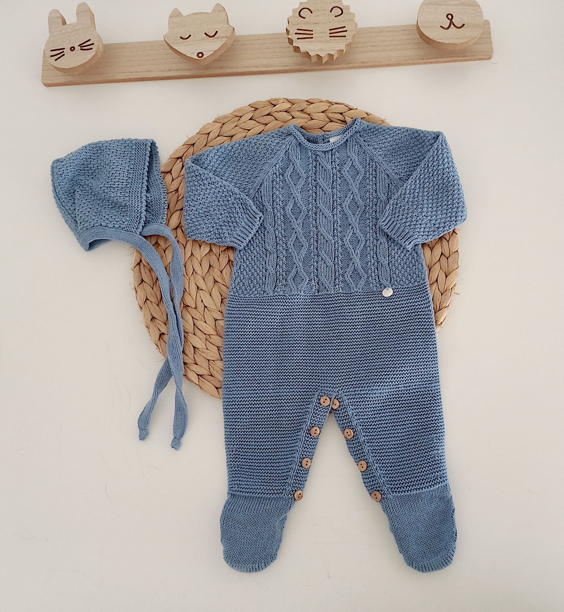 Babygrow de Malha. fato para bebé