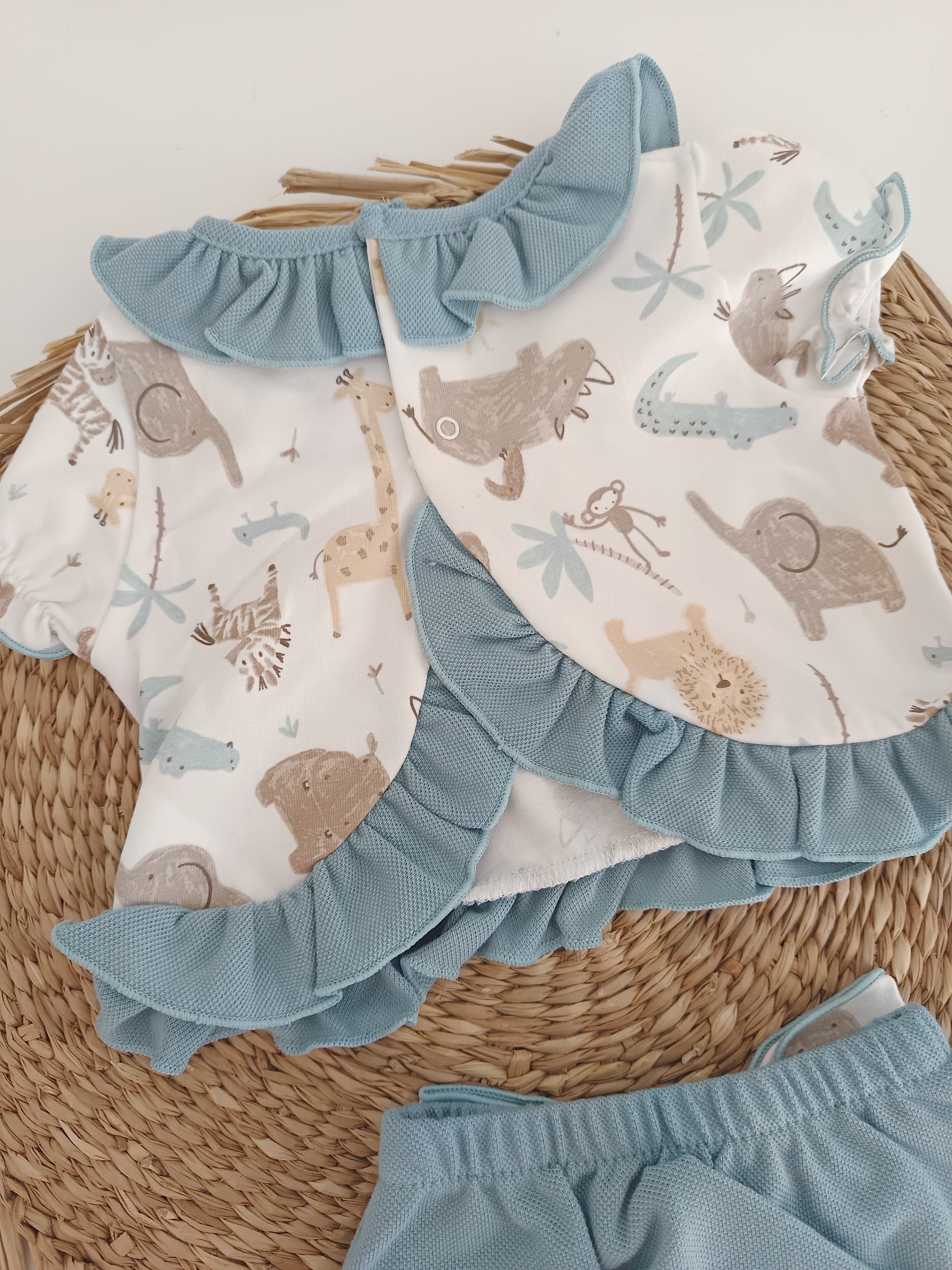 Tapa Fraldas Laçarote com Camisola Animais