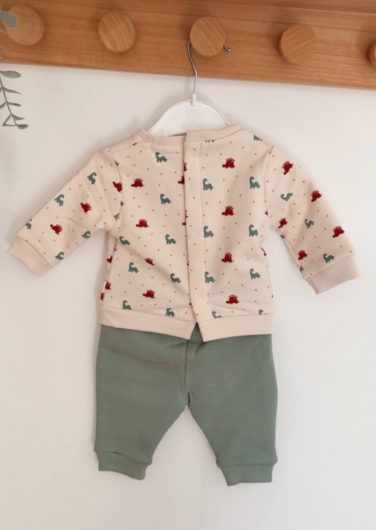 Conjunto de Calças e Camisola Dinos Verdes